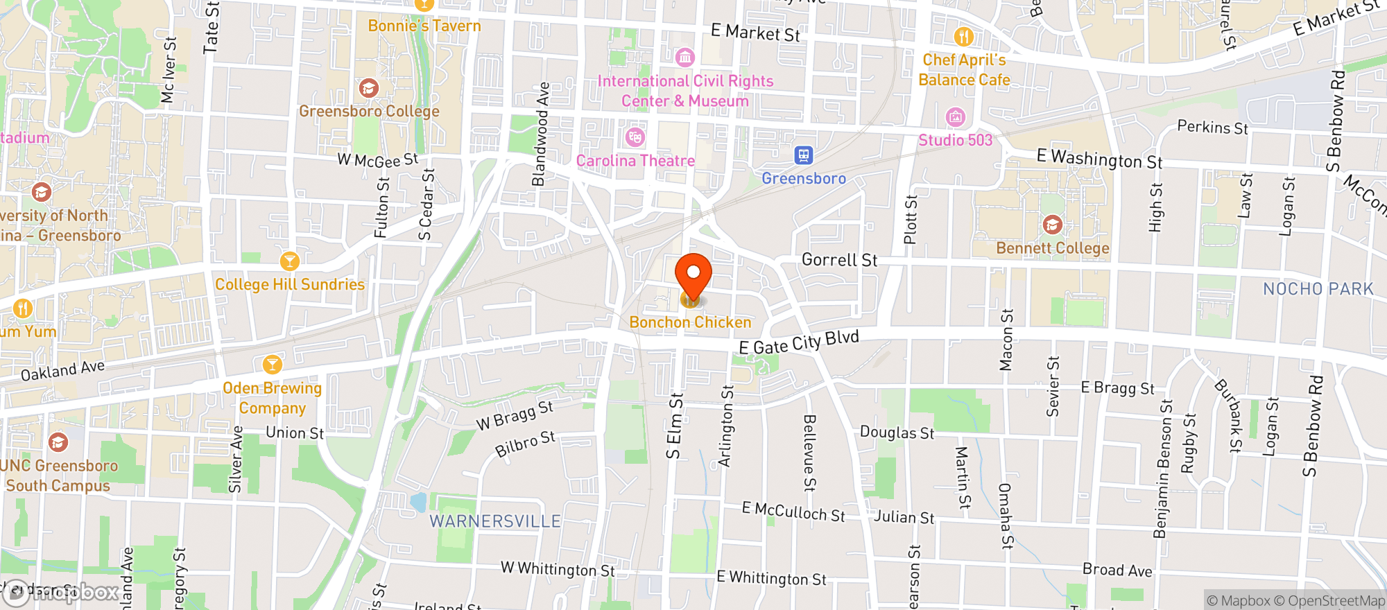 Map showing Mellow Mushroom #89