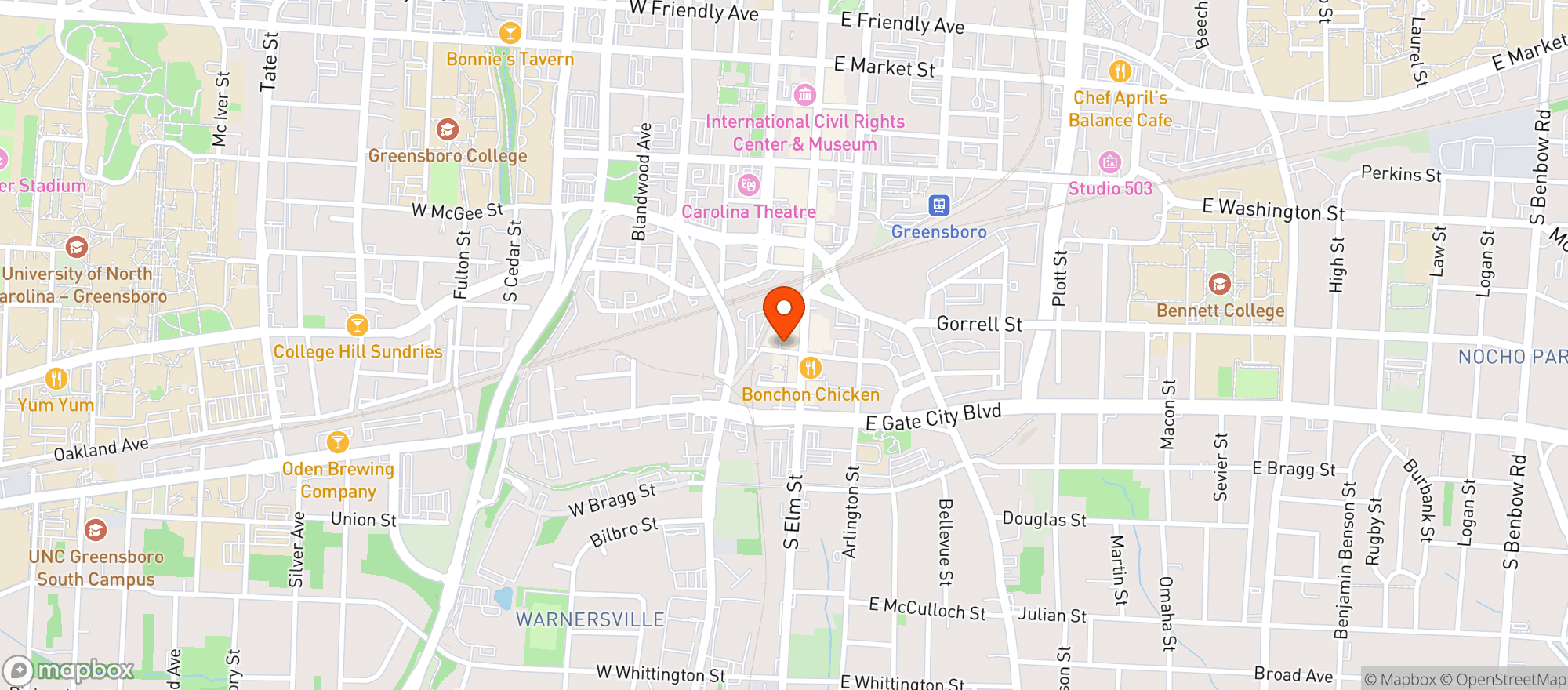 Map showing The Quarter