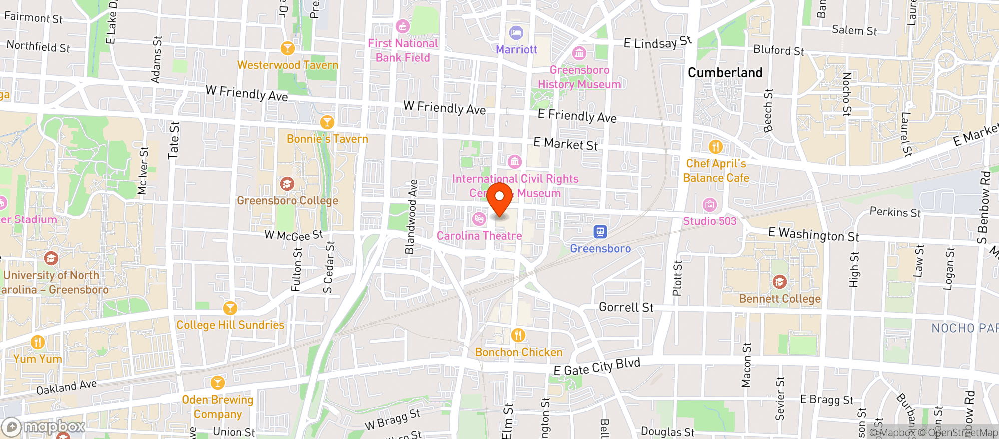 Map showing Bodega