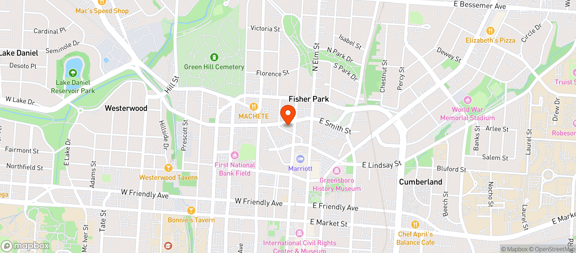 Map showing Next Door Beer Bar And Bistro Shop