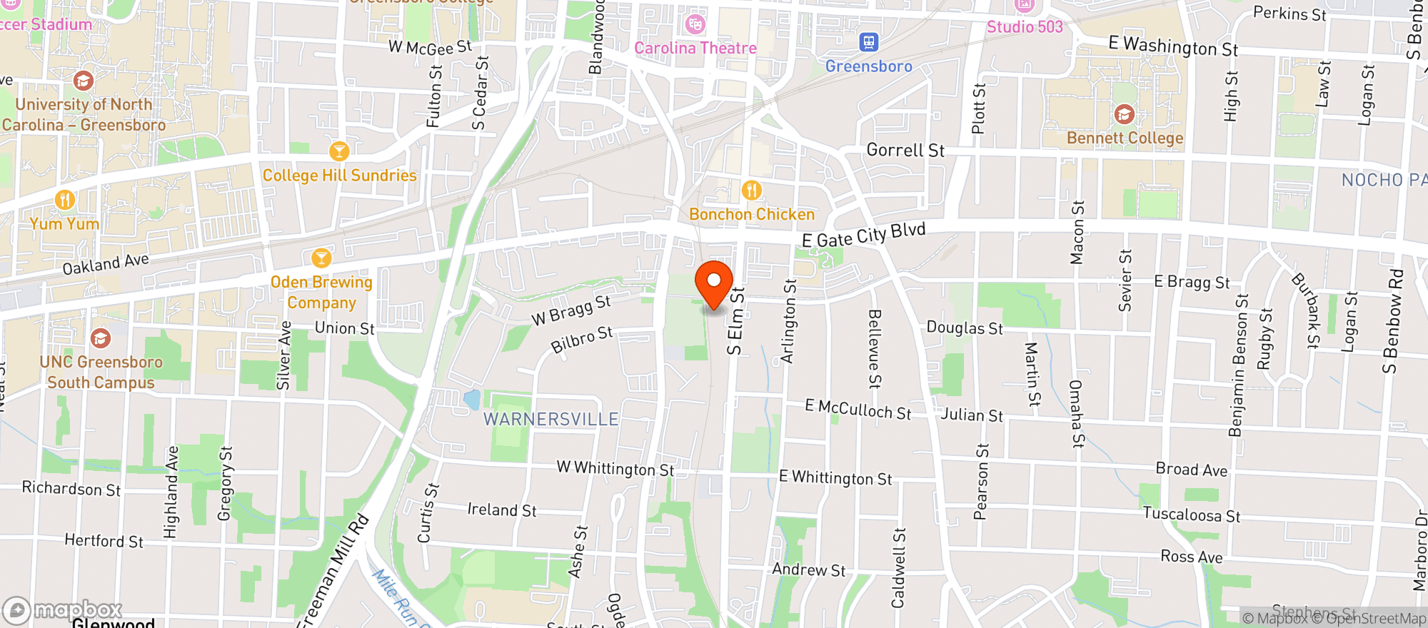 Map showing Continental Club