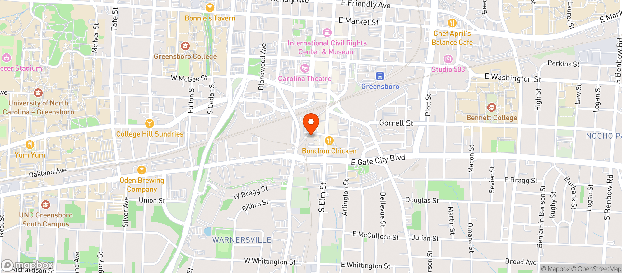 Map showing Southend Brewing Company