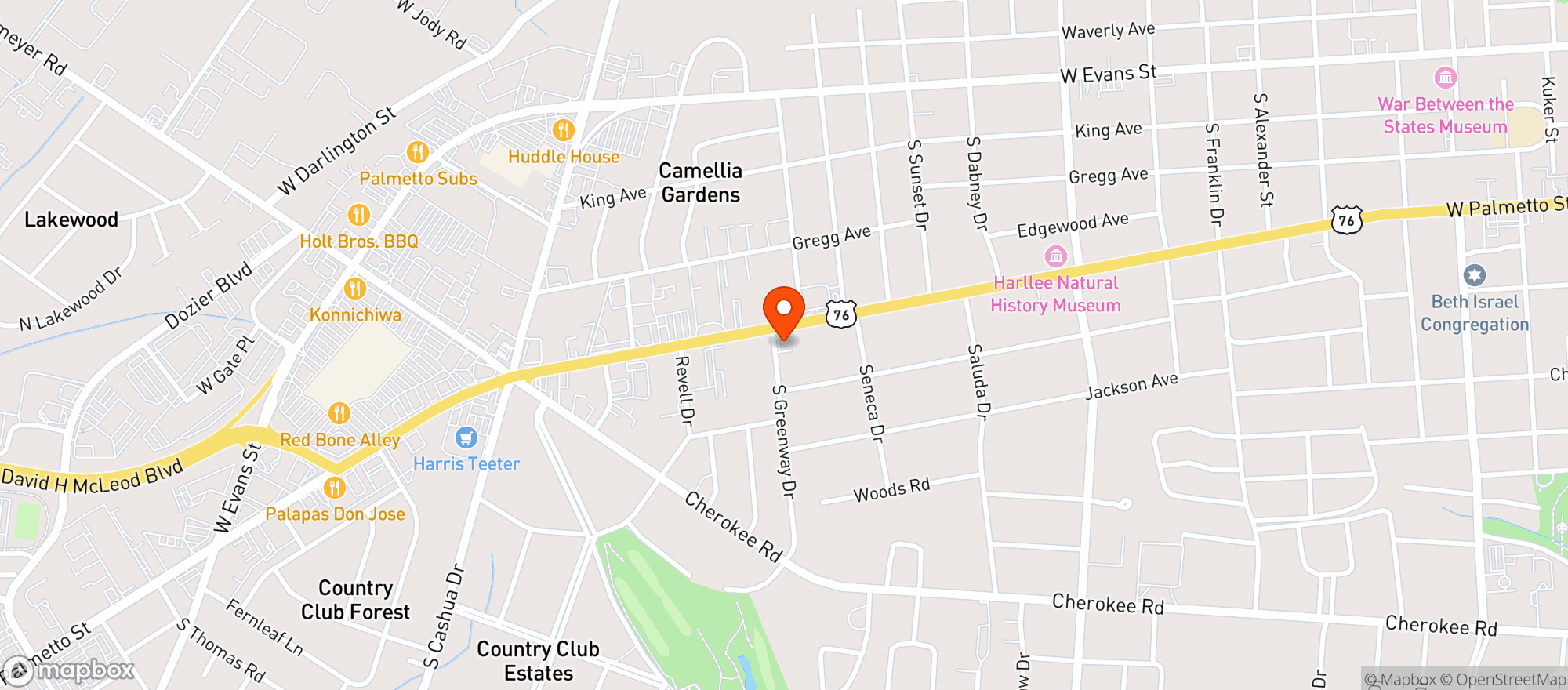 Map showing Cruizers #7 (flo)