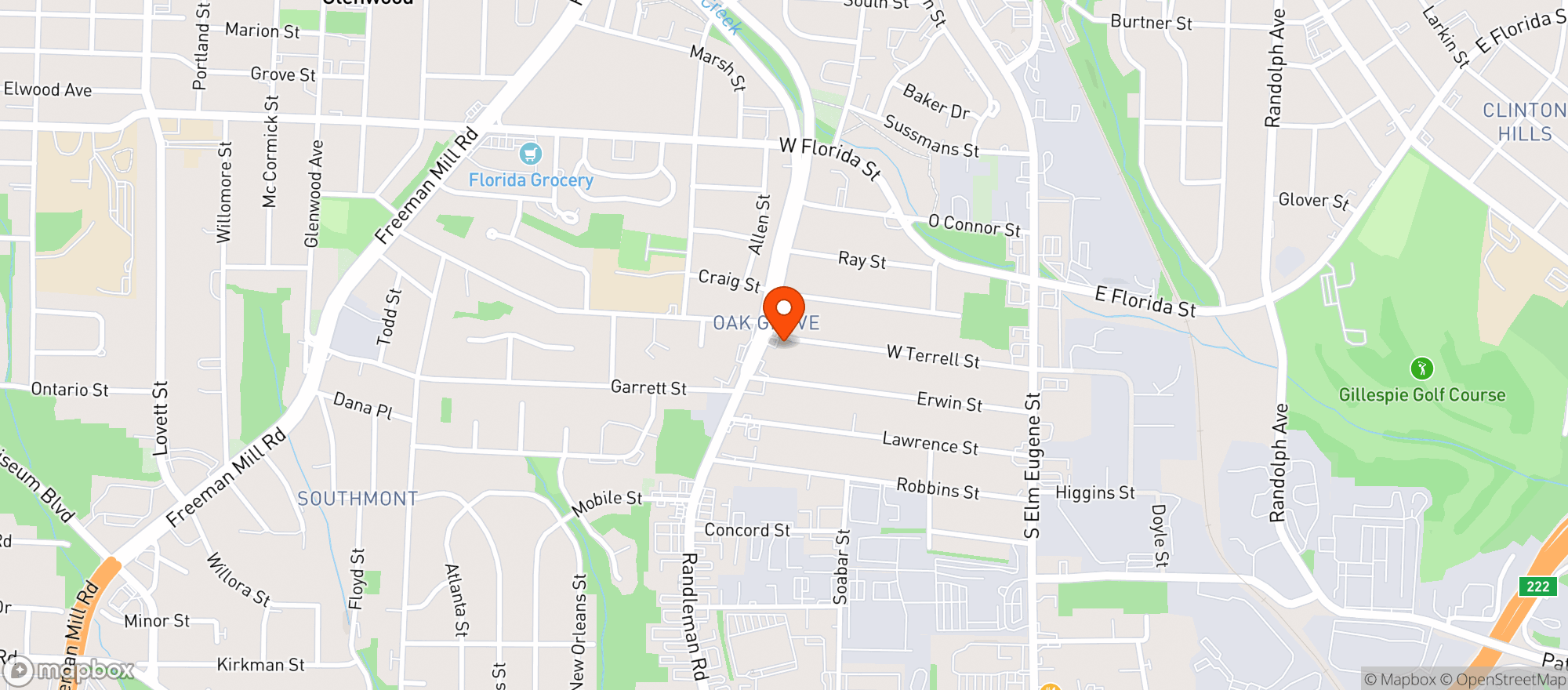 Map showing Fairway One Stop 2 (randleman)