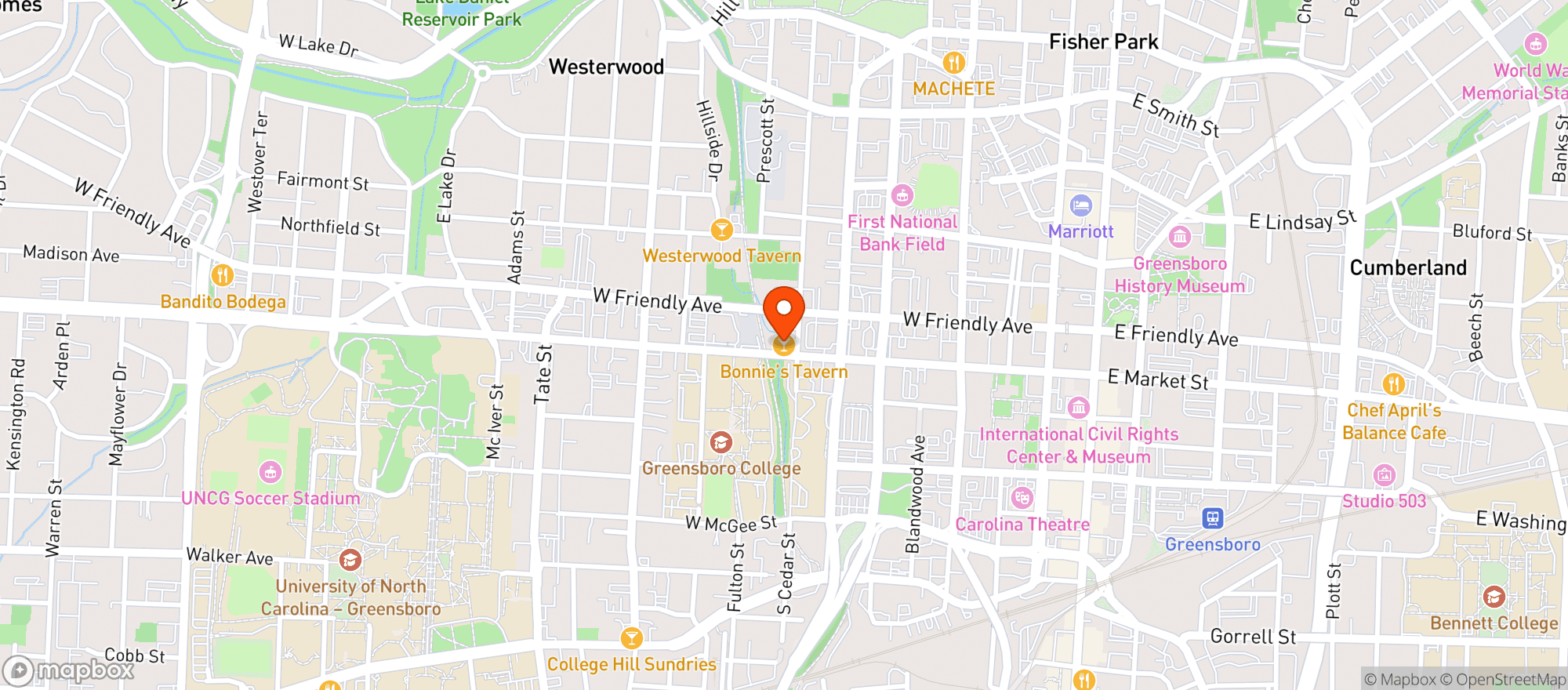 Map showing Bonnies