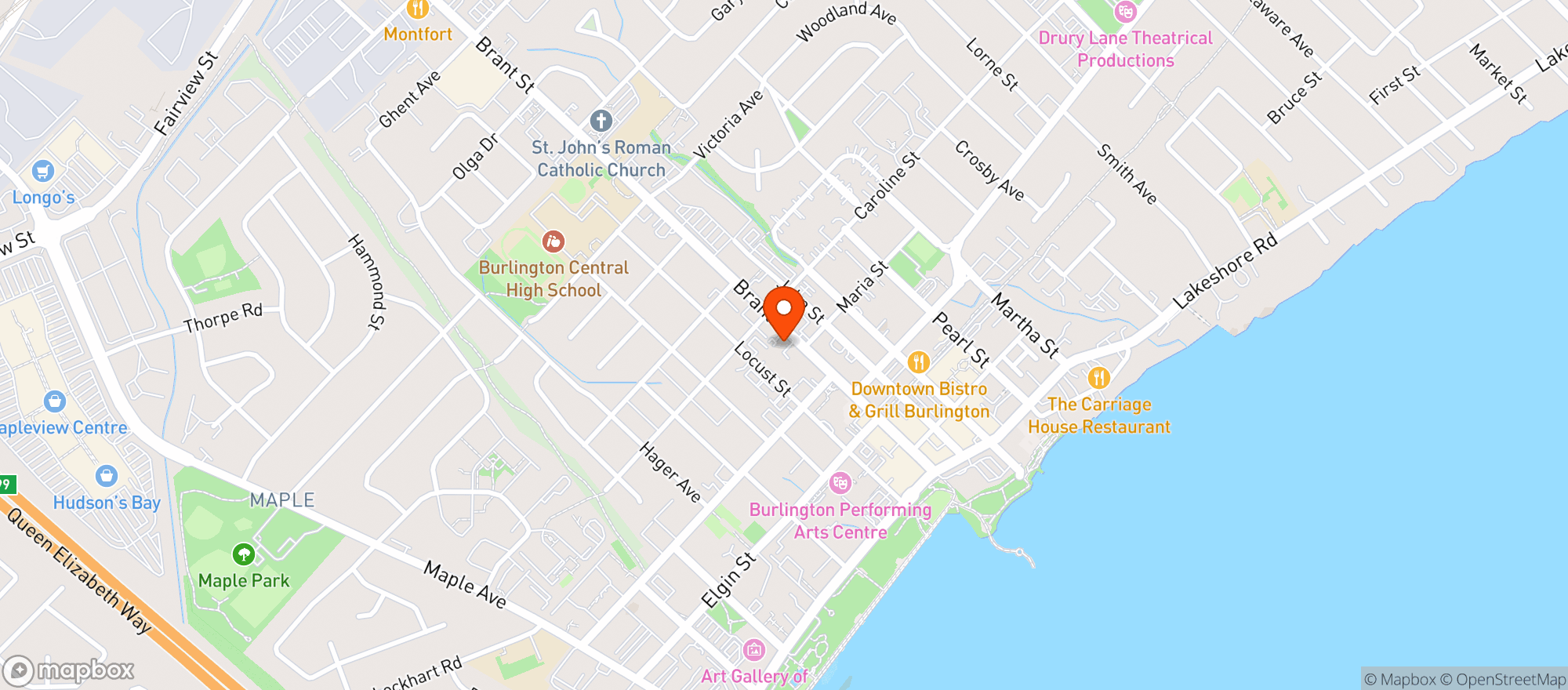 Map showing The Mule (Burlington)