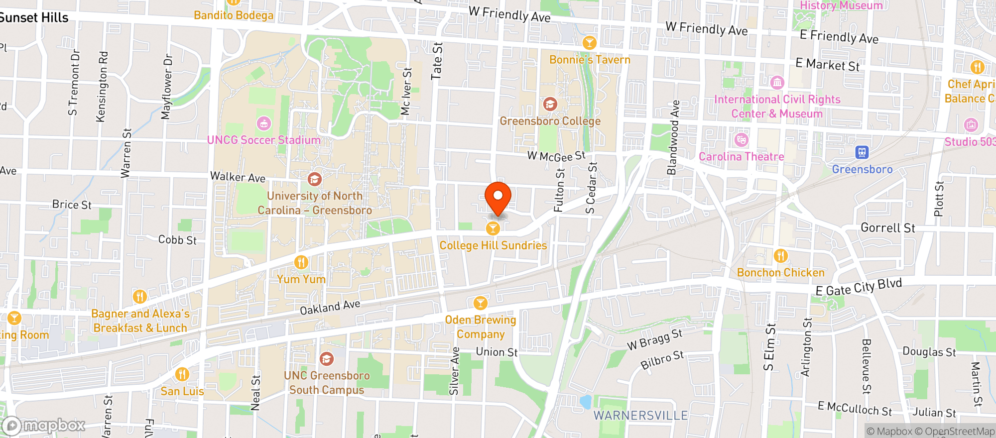 Map showing Firehouse Grocery