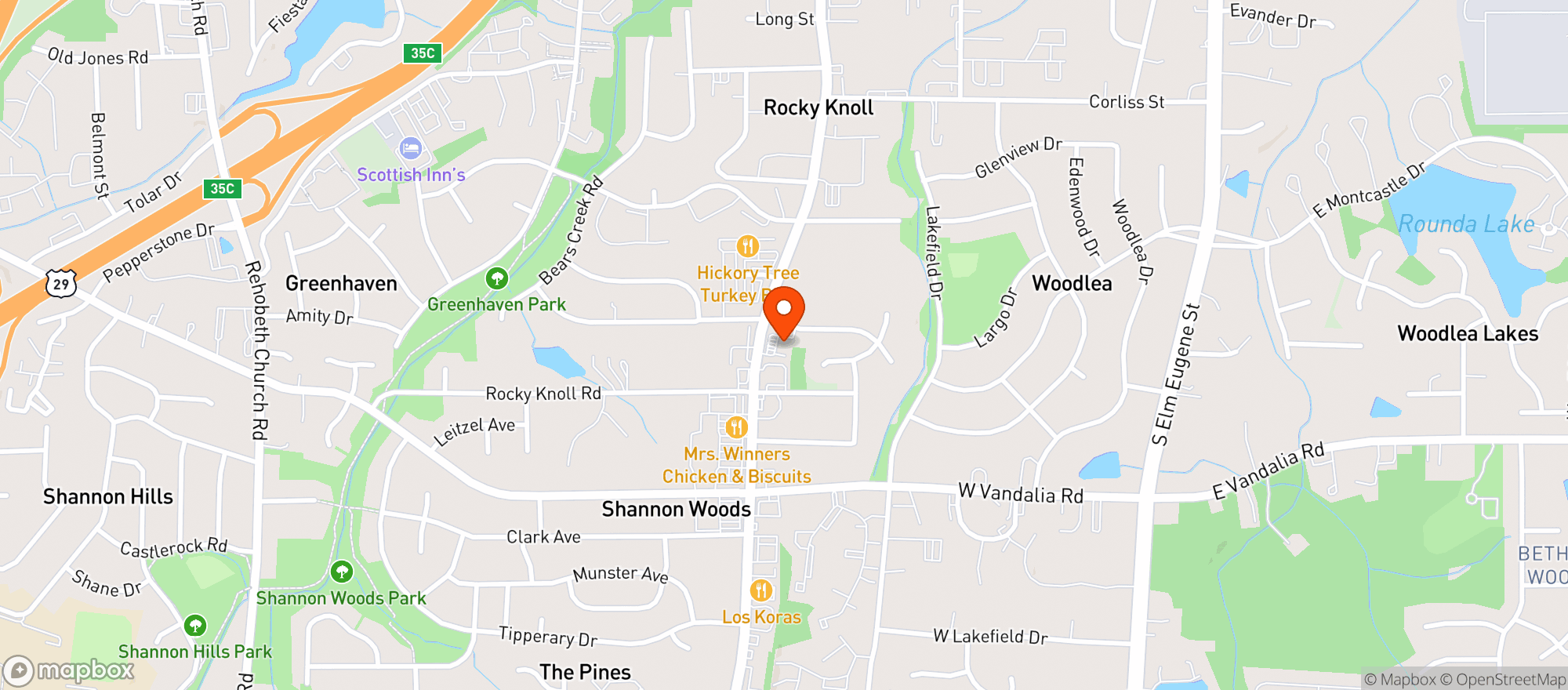 Map showing Gas N Go (Randleman)
