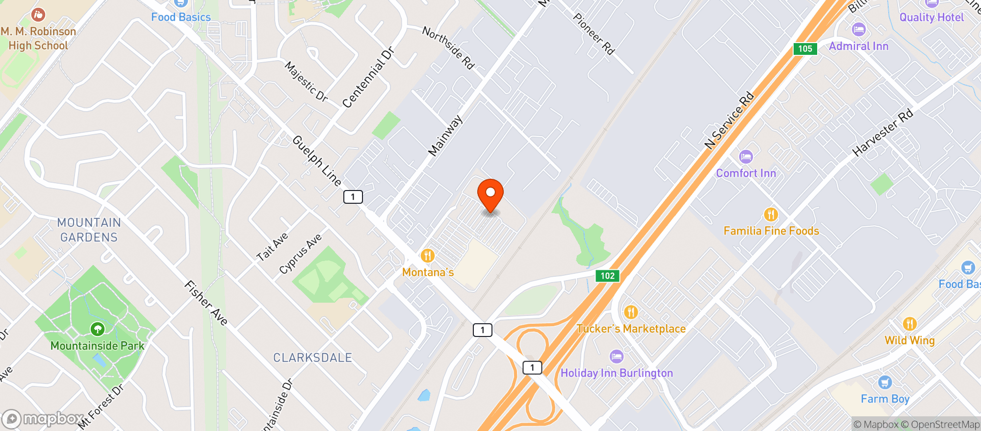 Map showing Staples