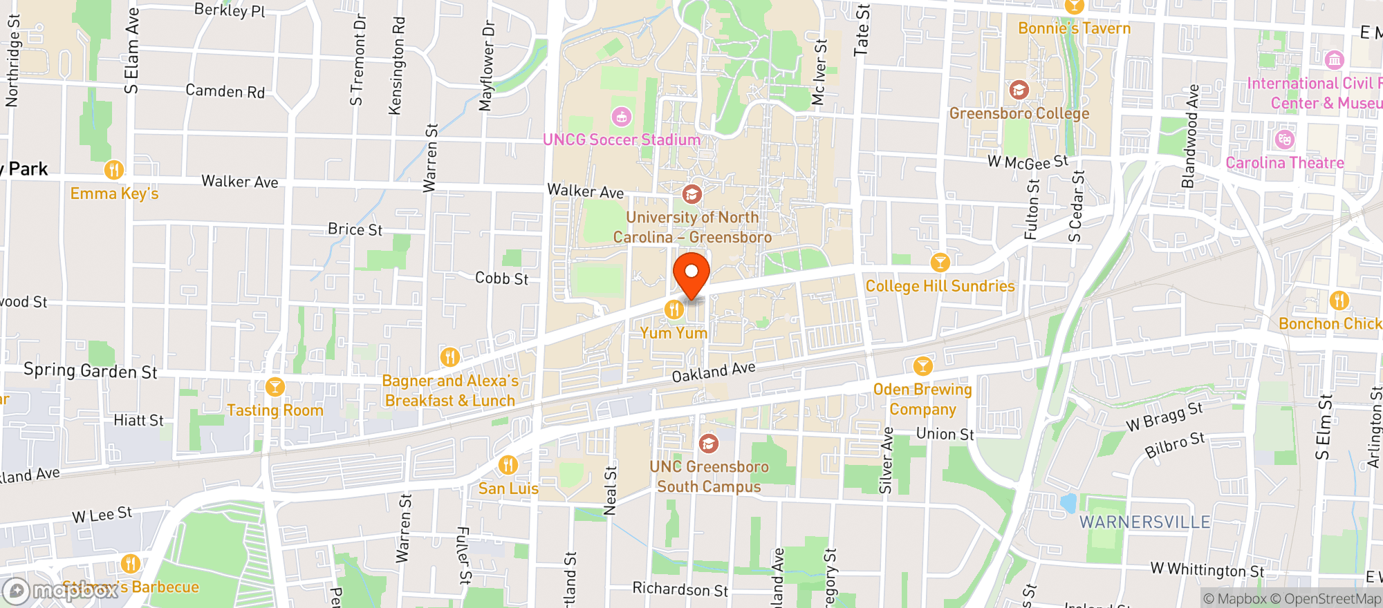 Map showing Olde Town