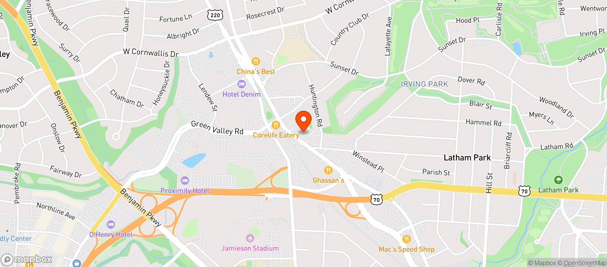 Map showing Speakeasy Tavern