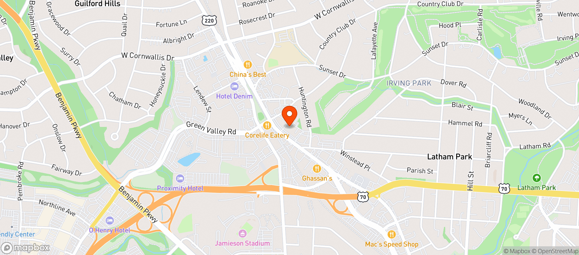 Map showing 1618 Midtown