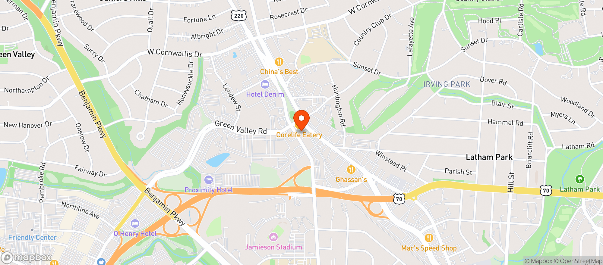 Map showing Brixx Wood Fired Pizza