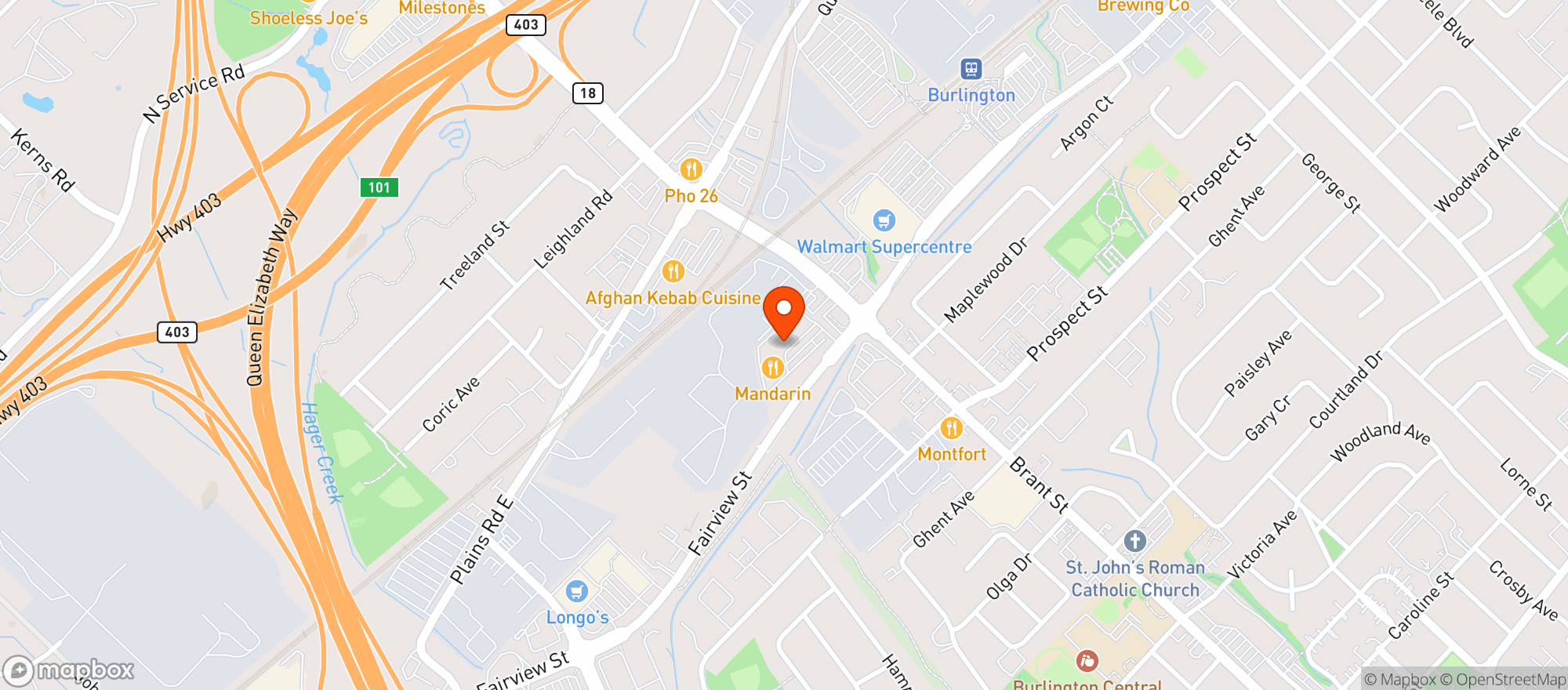 Map showing Staples