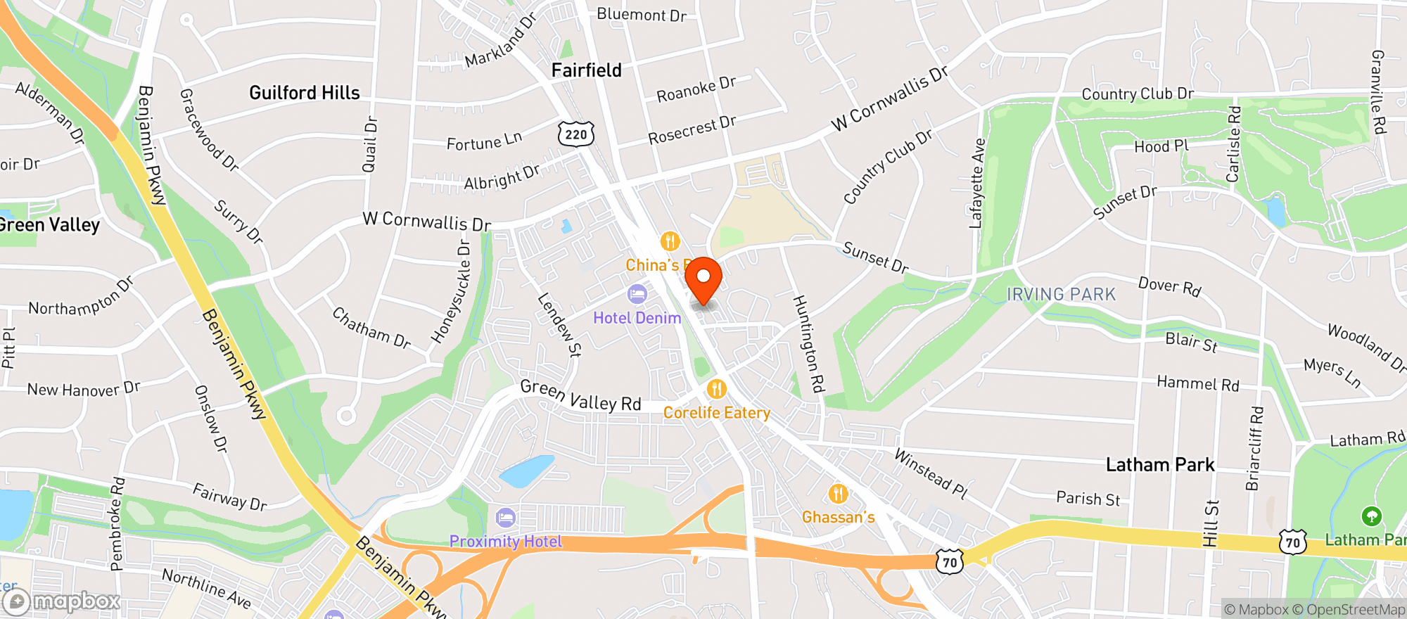 Map showing Irving Park Everyday