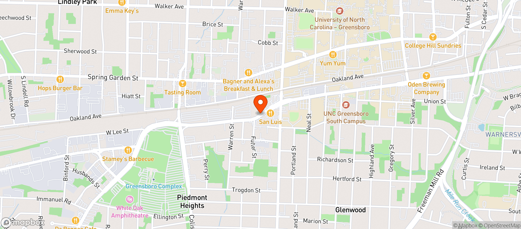 Map showing Circle K Store 1512 (w Lee St)