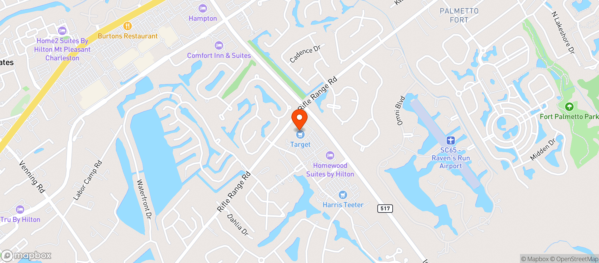 Map showing Target