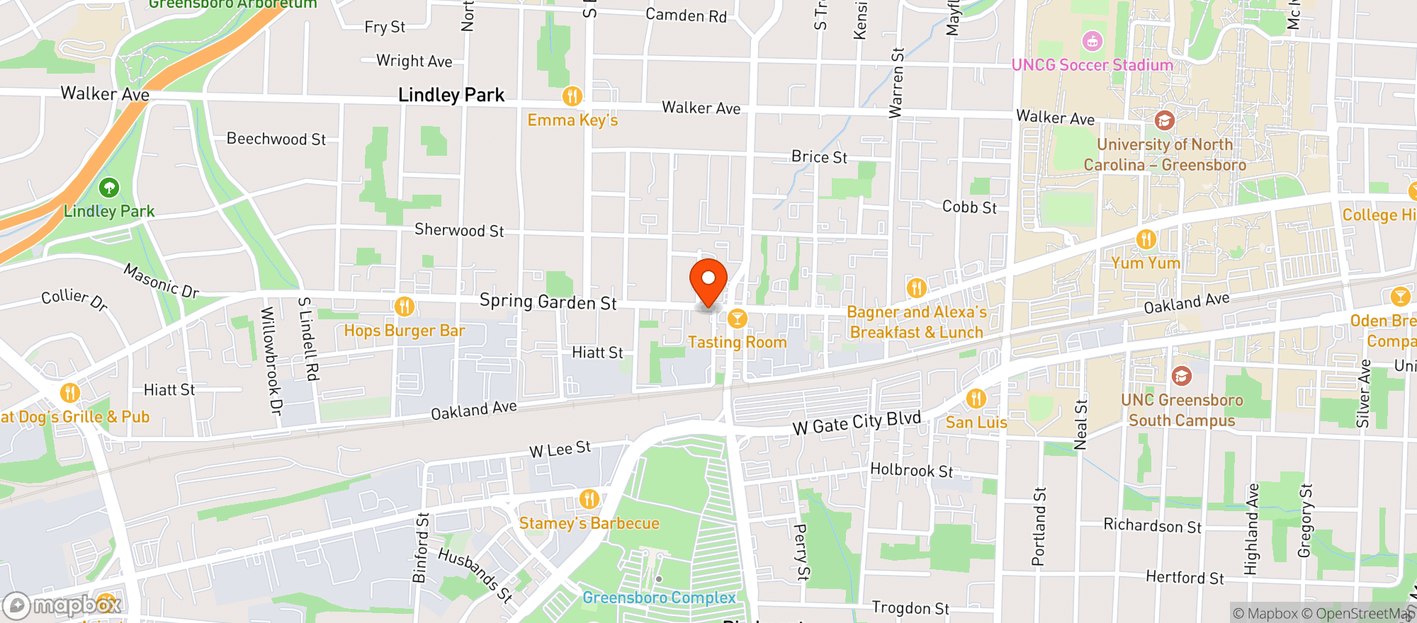 Map showing Revolution Cycles Nc