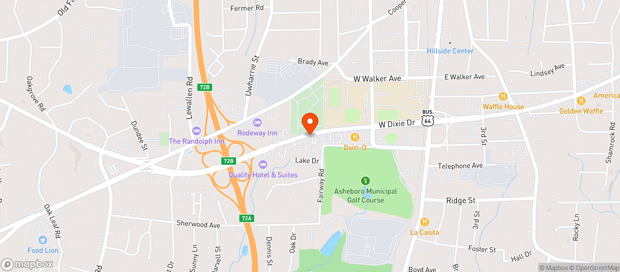 Map showing LOWES FOODS