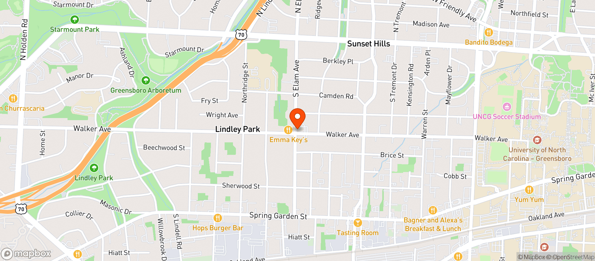 Map showing Wahoos
