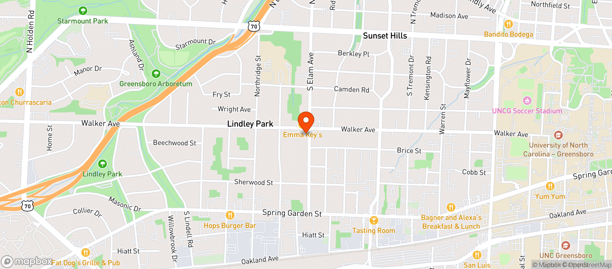 Map showing Common Grounds