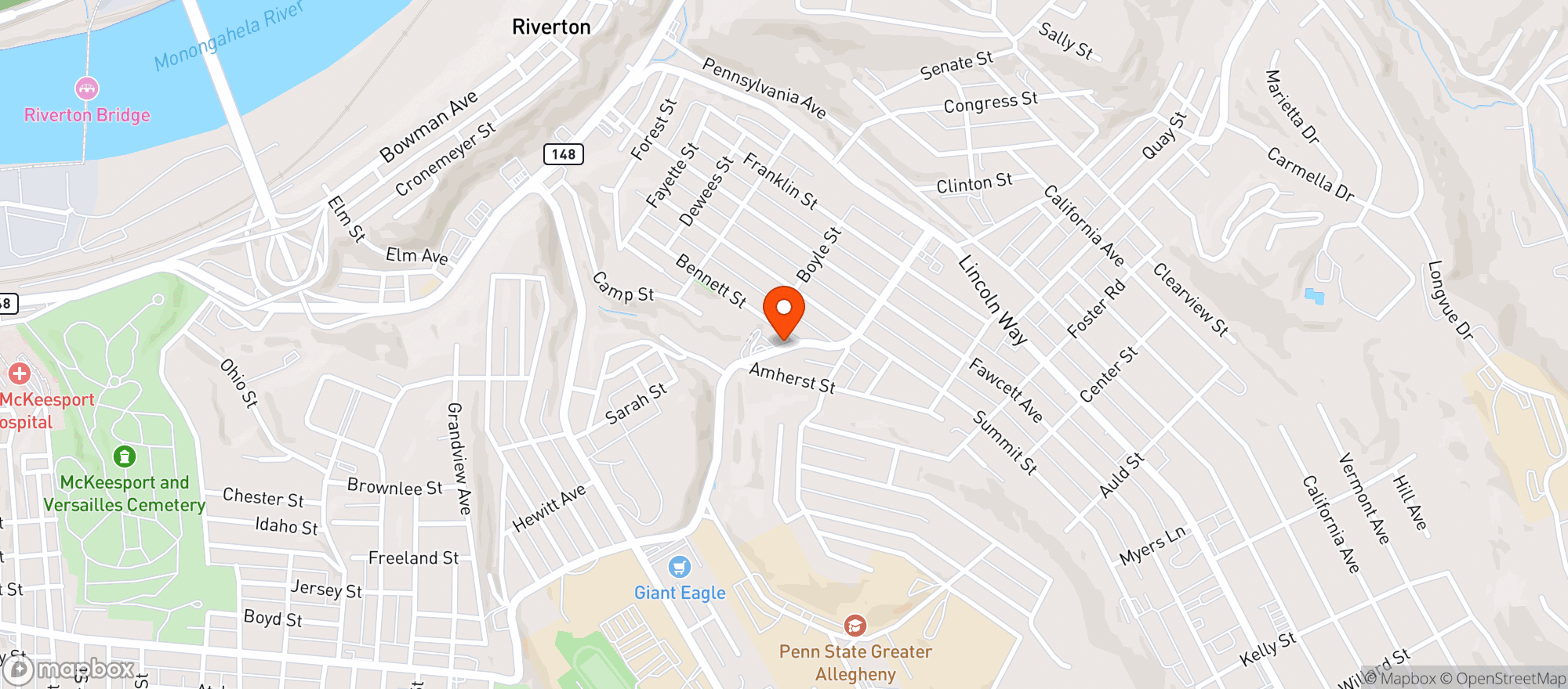 Map showing P C Beer & Beverage