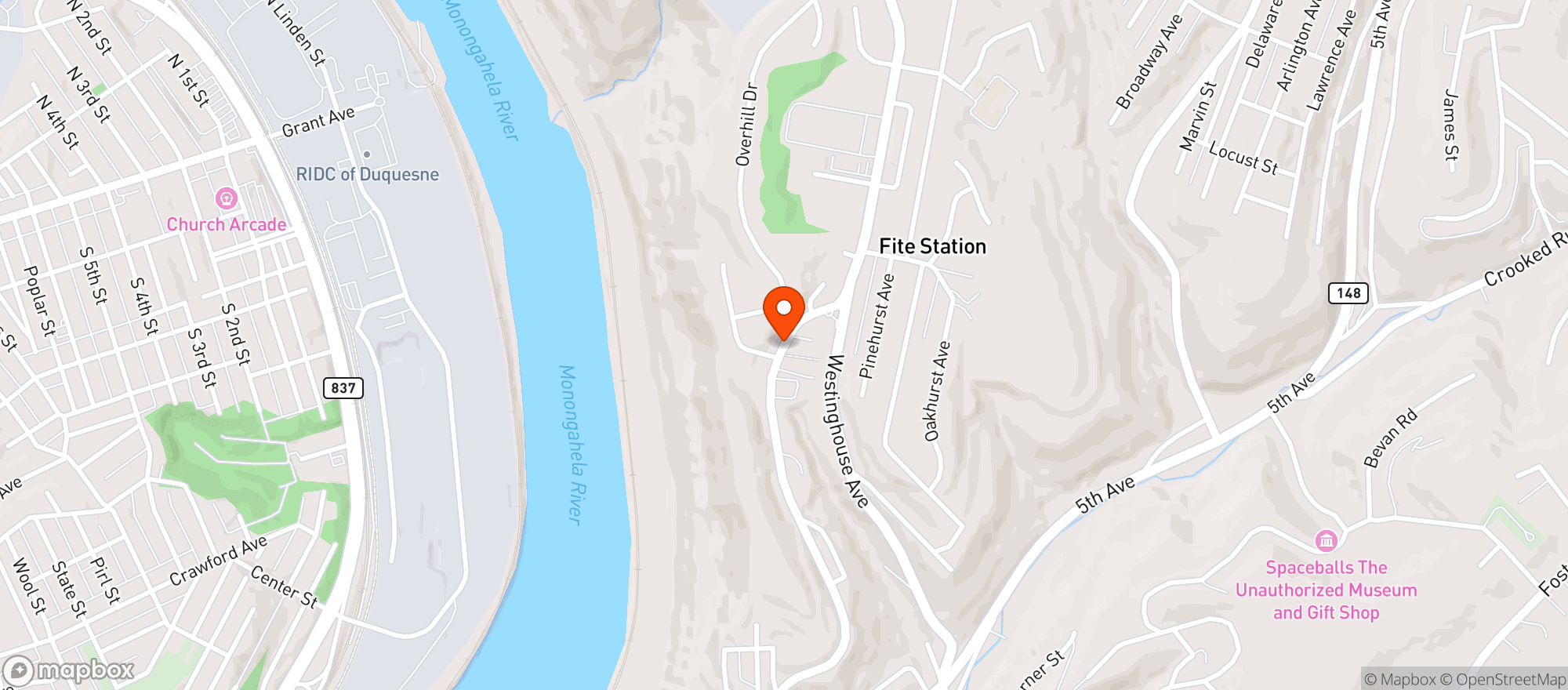 Map showing Green Valley Beer Distributing