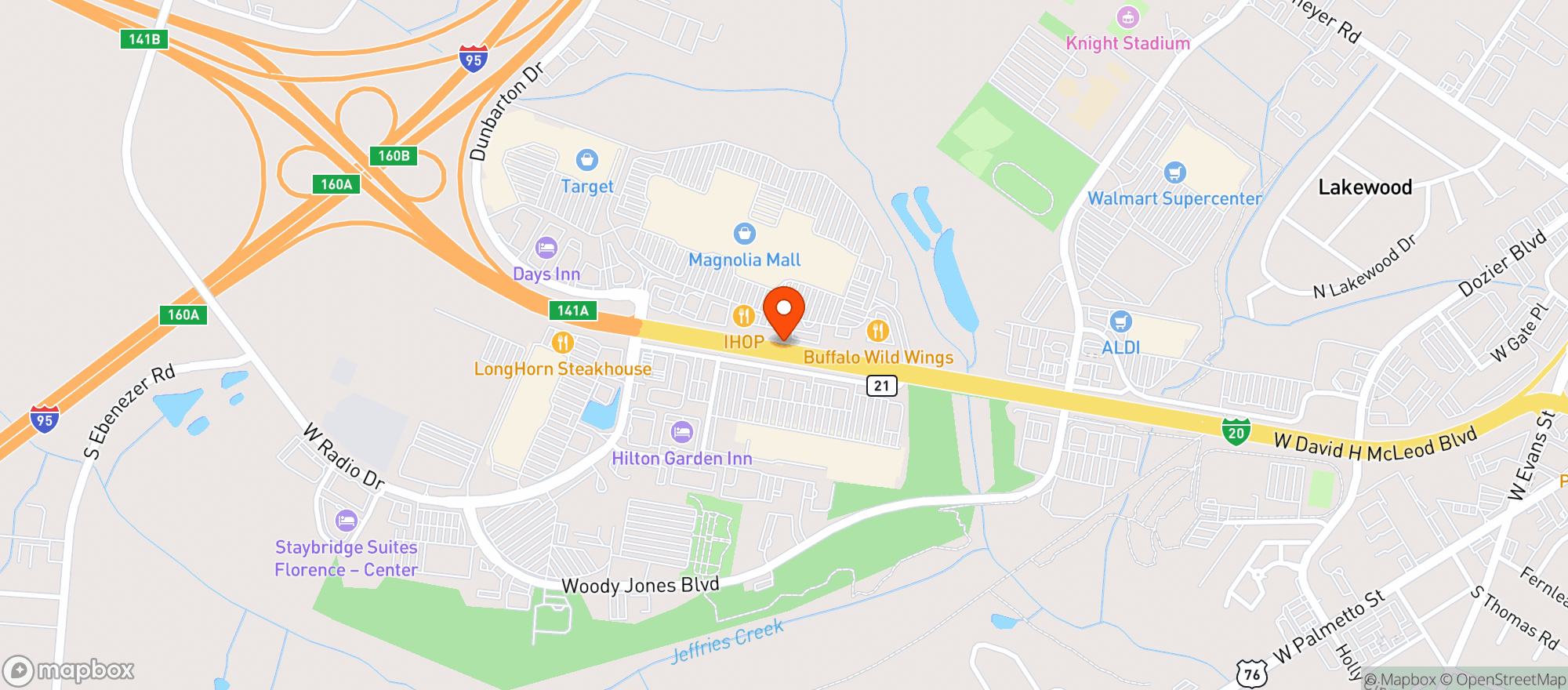 Map showing Target