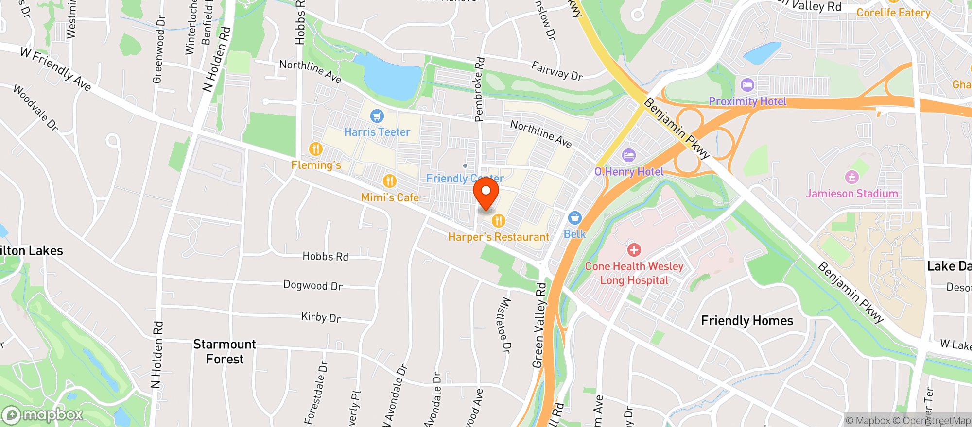 Map showing Cheesecake Factory #197