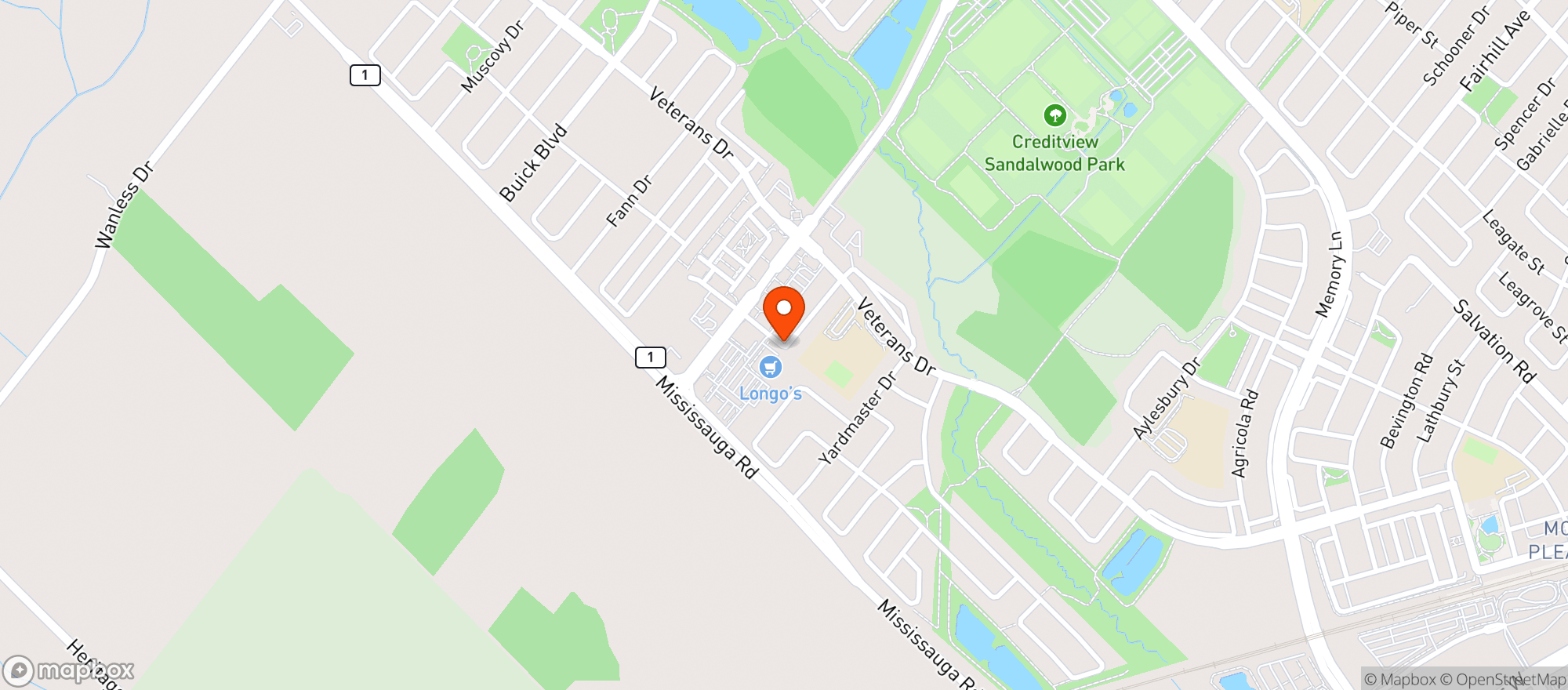 Map showing Longo's