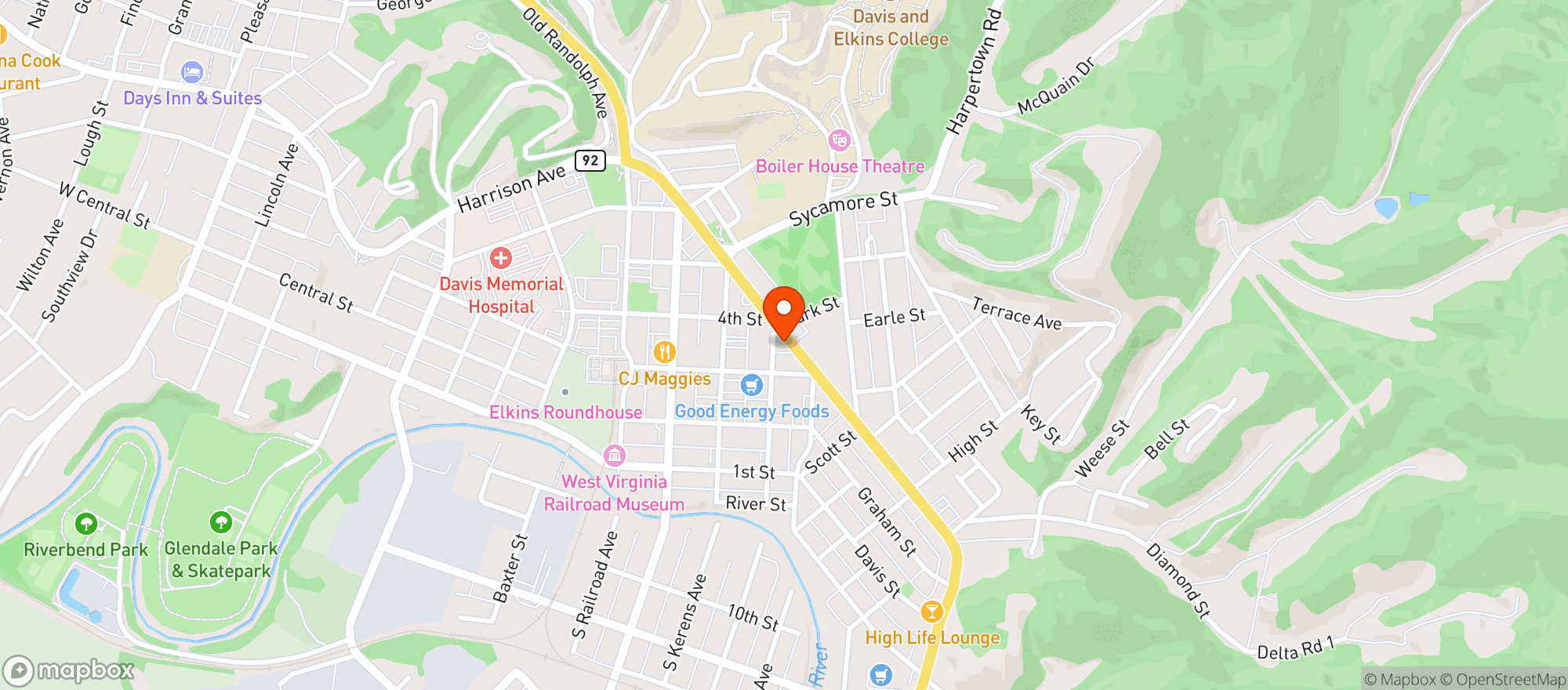 Map showing Smoker Friendly 23