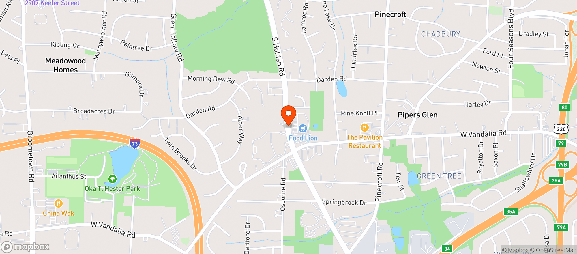 Map showing Food Lion