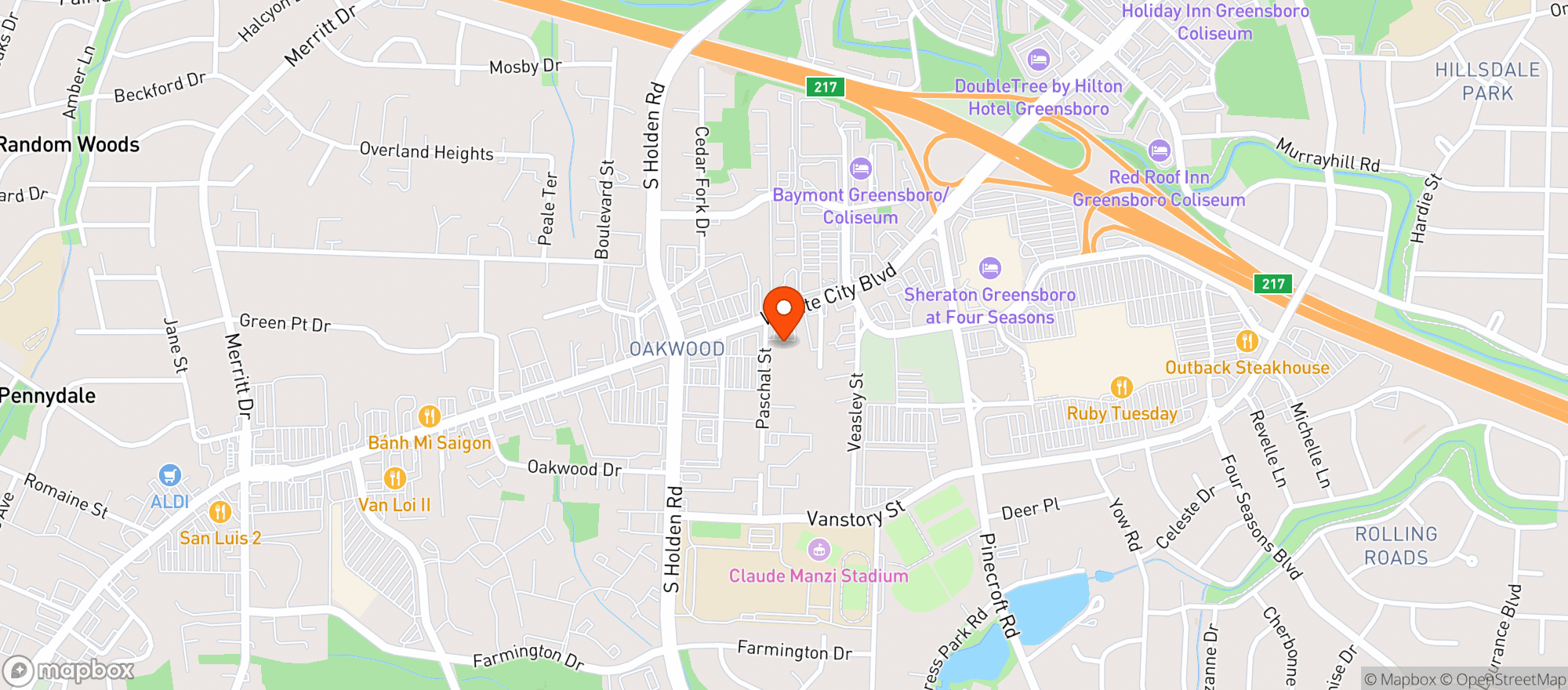 Map showing Shooters Sports Bar And Billiards
