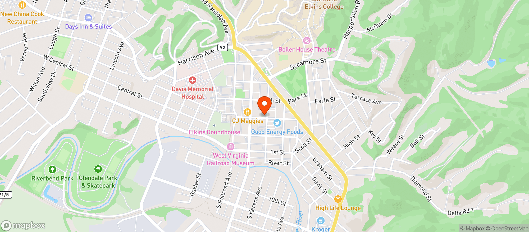 Map showing Tiptop