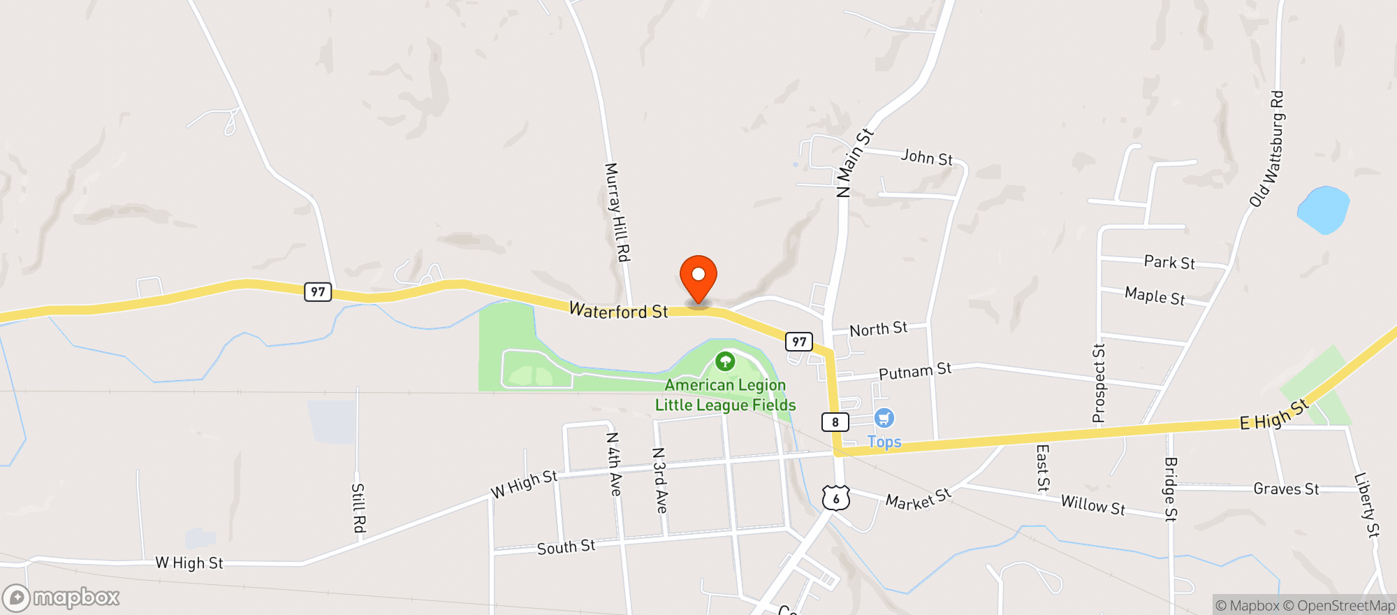 Map showing Union City Beverage