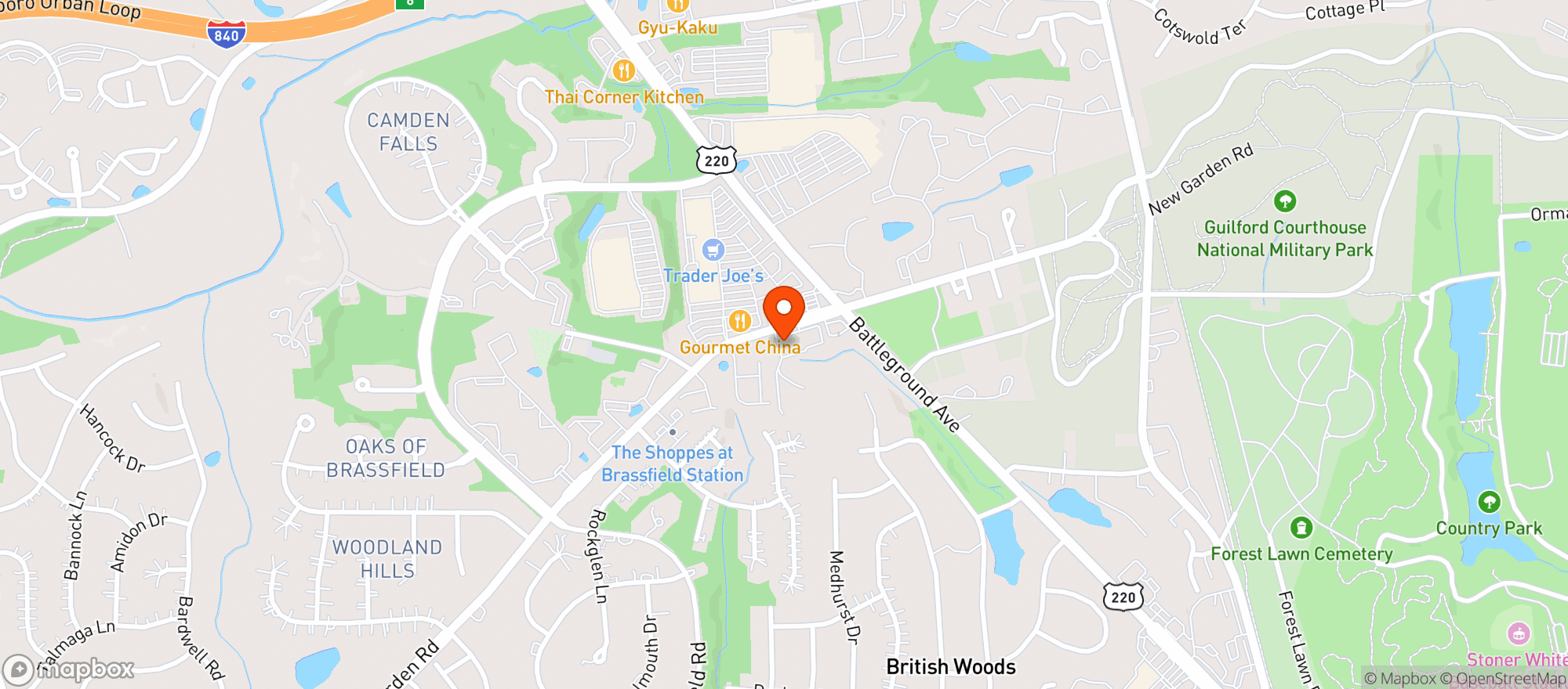 Map showing Craft City Sip In