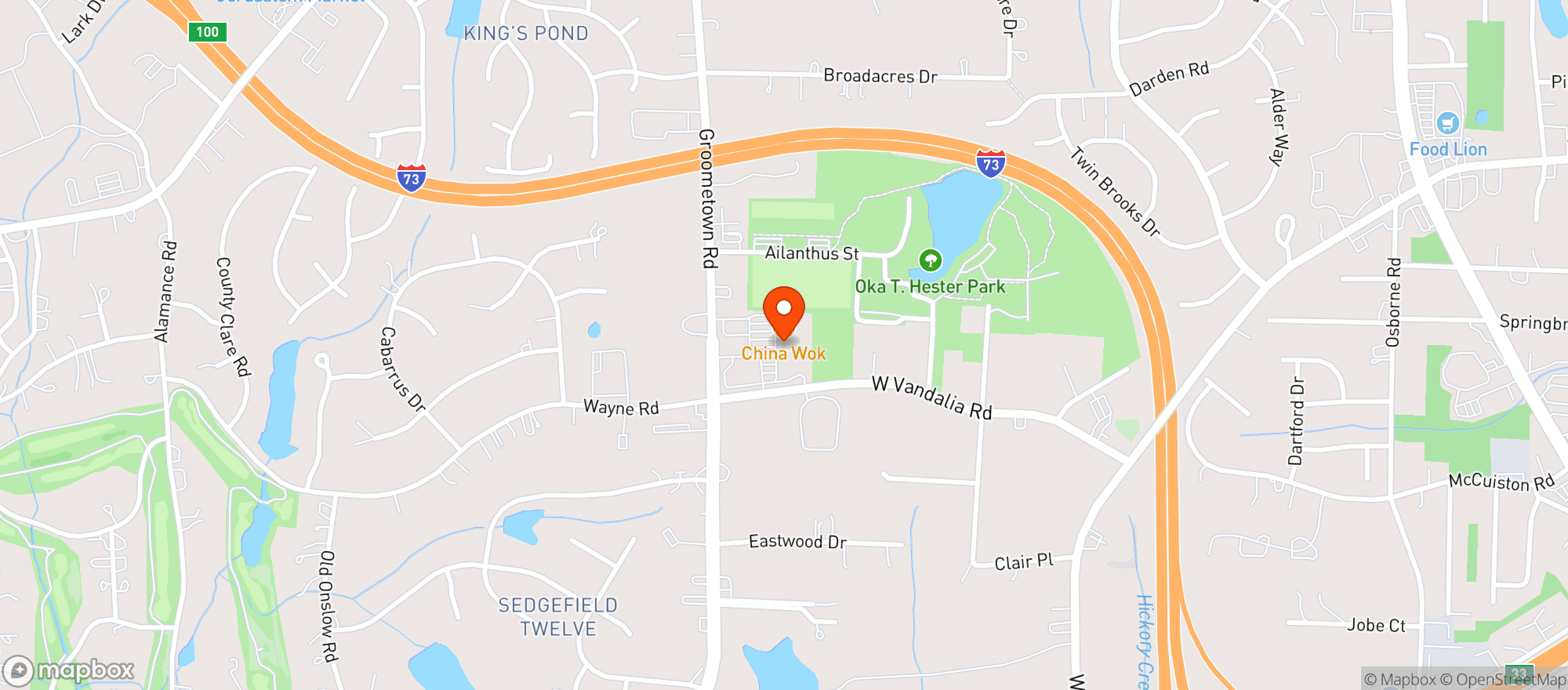 Map showing Food Lion