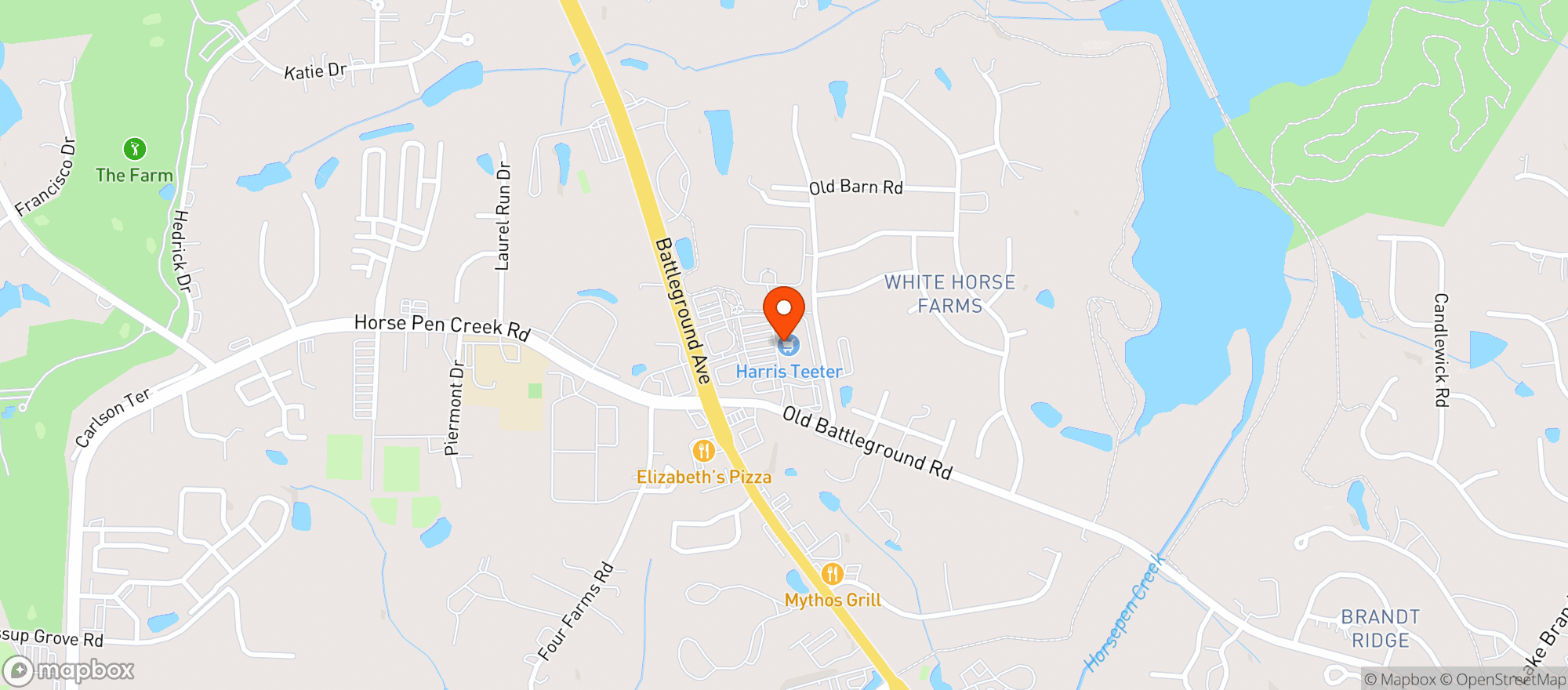 Map showing Harris Teeter