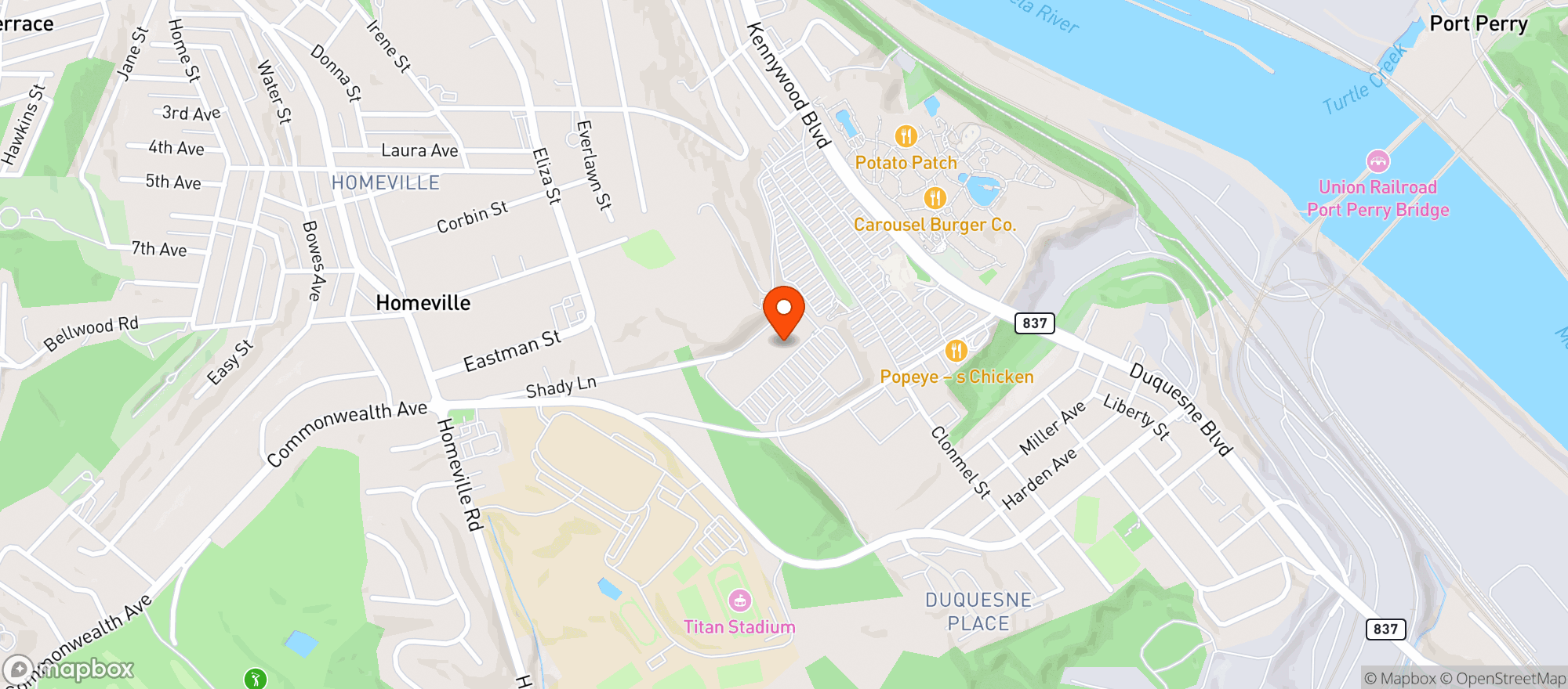 Map showing Giant Eagle Cafe