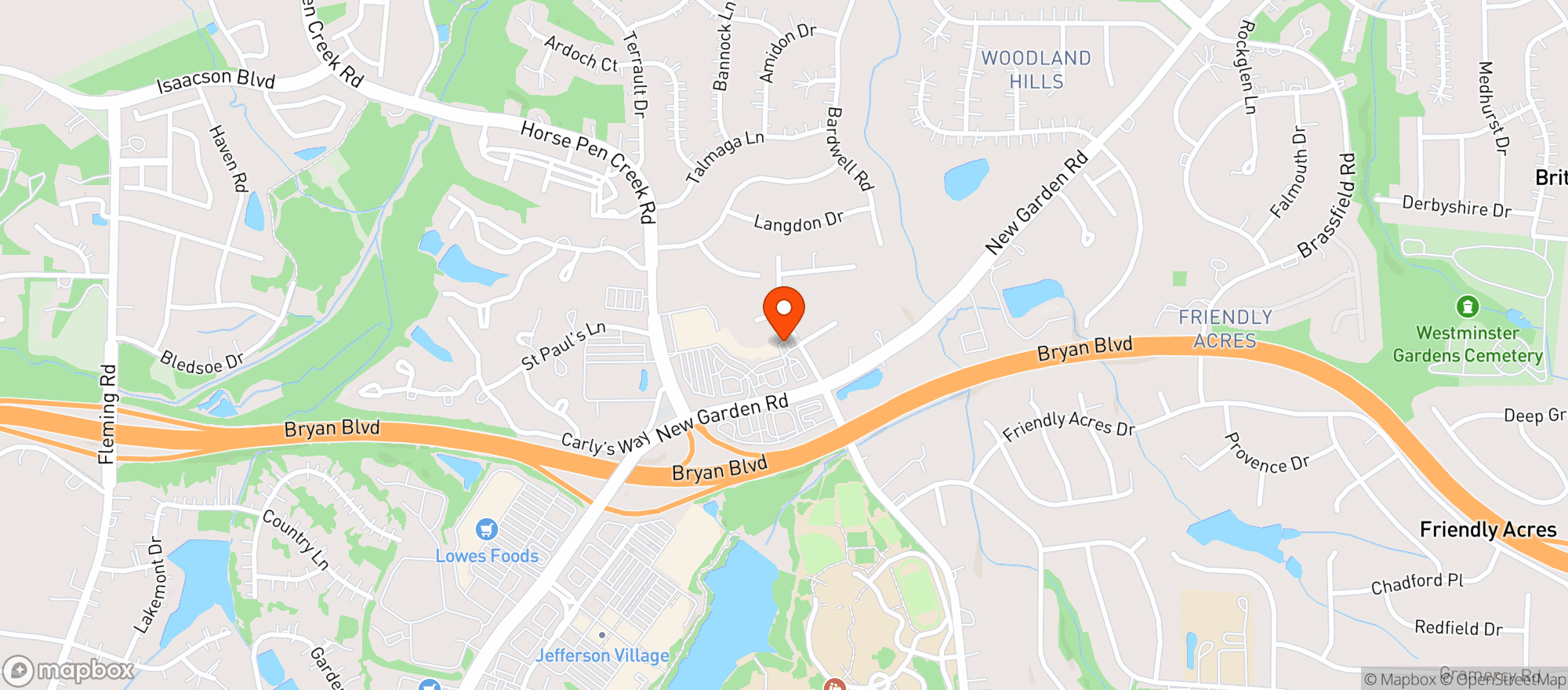 Map showing Harris Teeter