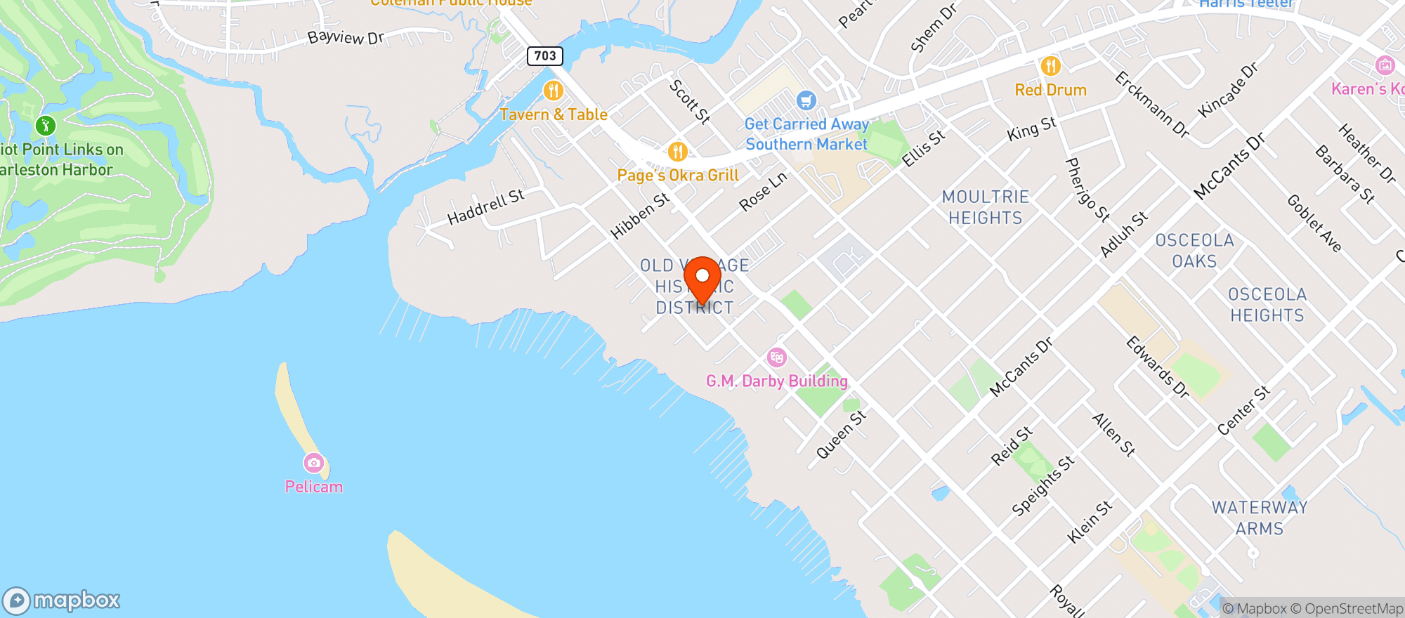 Map showing Old Village Wine Shop
