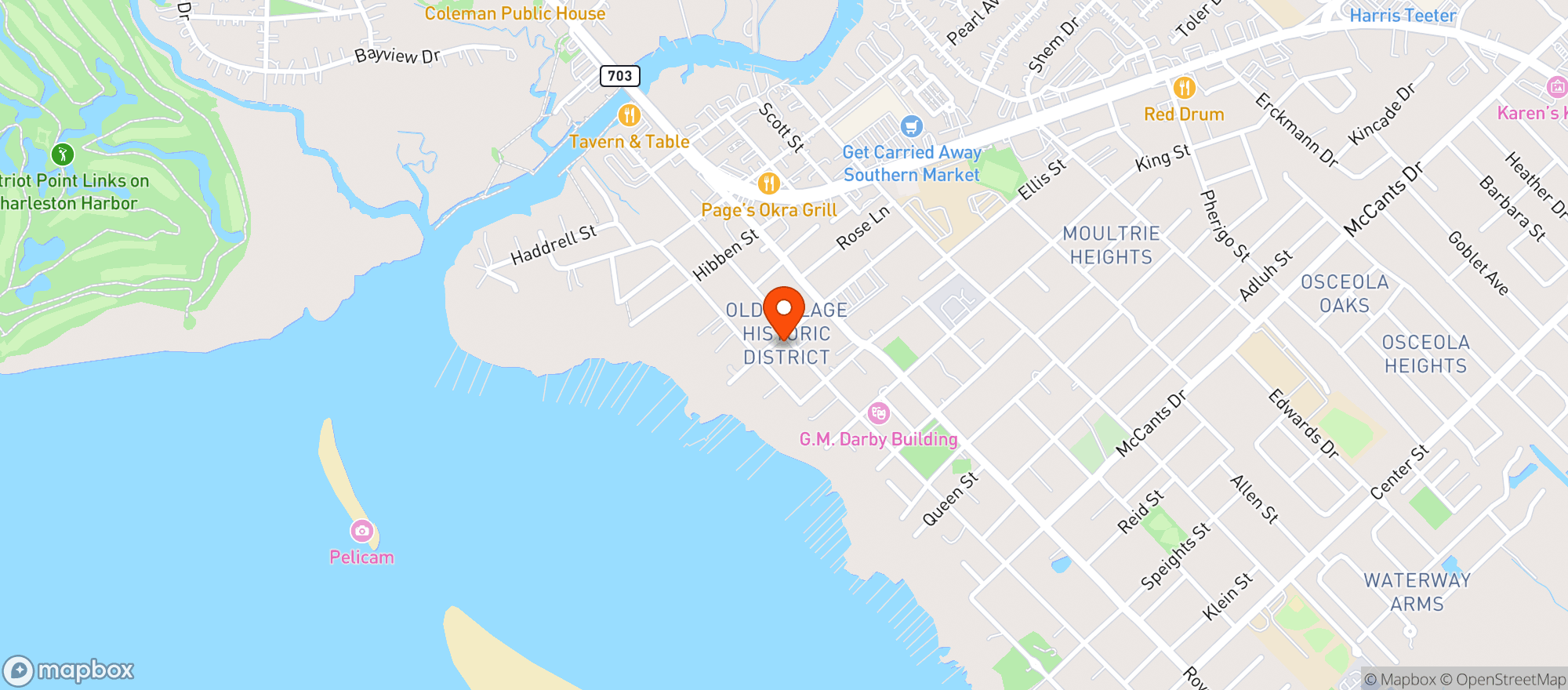 Map showing Old Village Post House