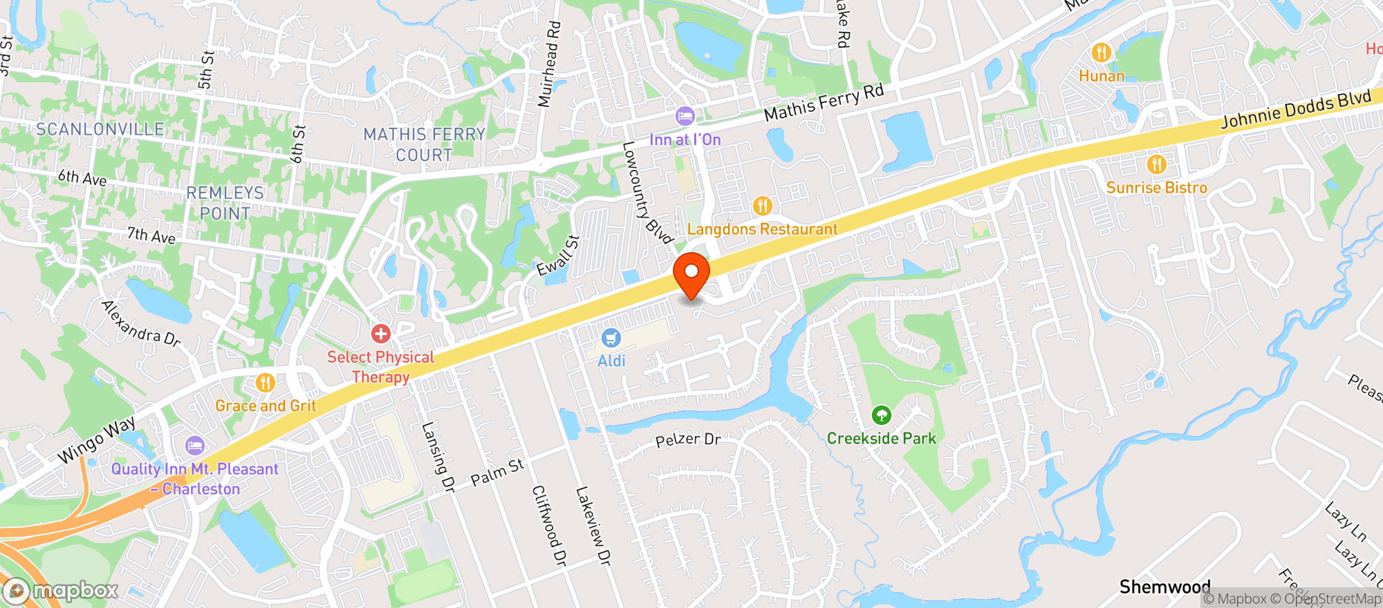 Map showing Alchemist Beverage Compay & Market