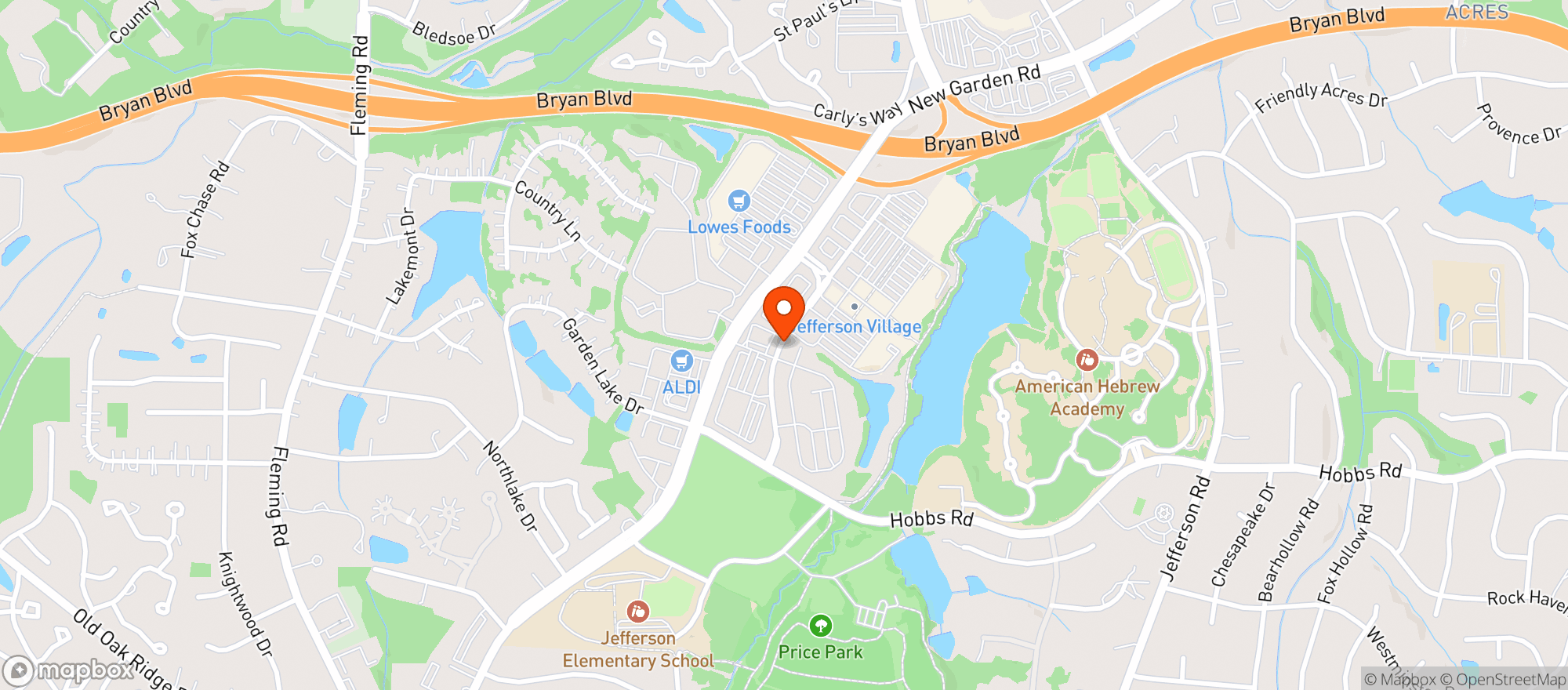 Map showing The Fresh Market