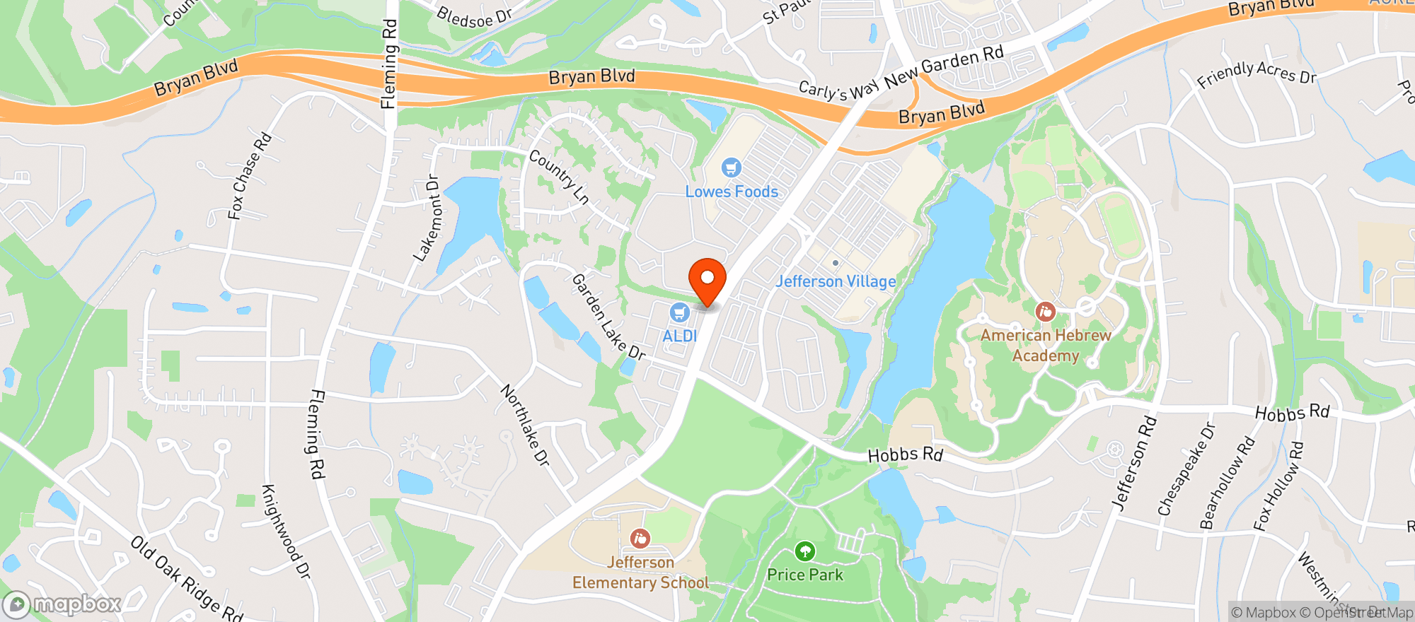 Map showing Lowes Foods