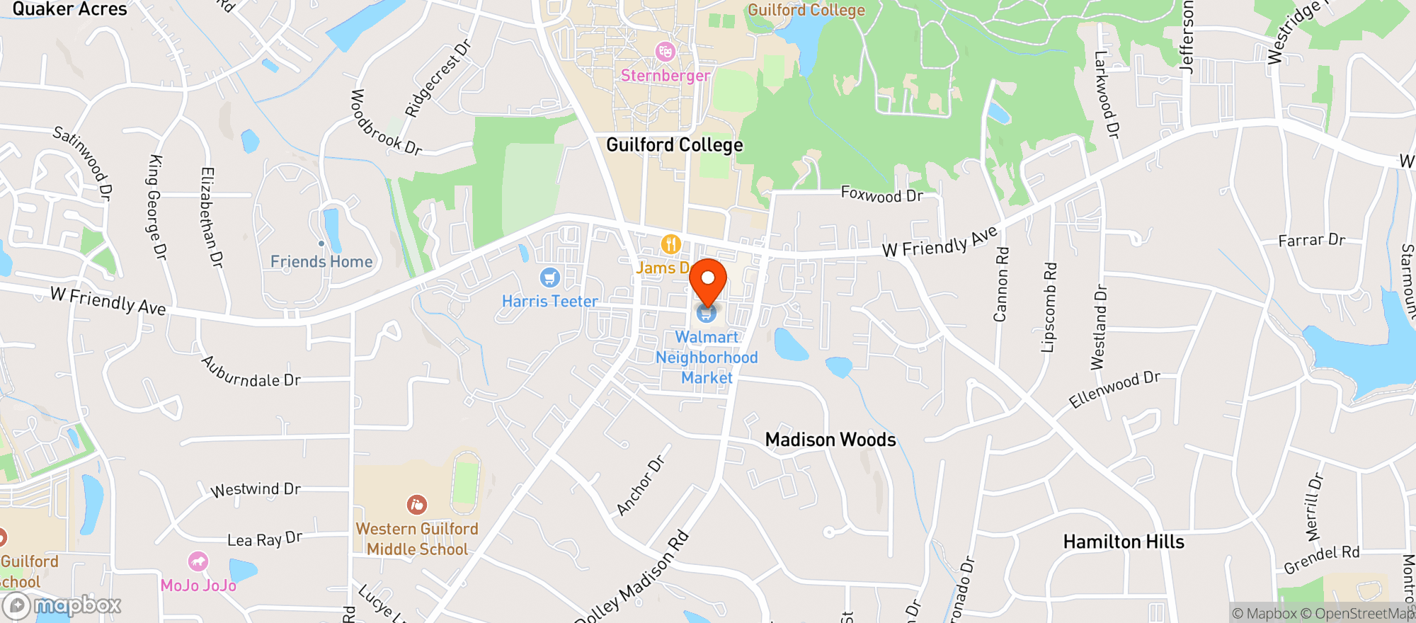 Map showing Walmart Neighborhood Ma #6176