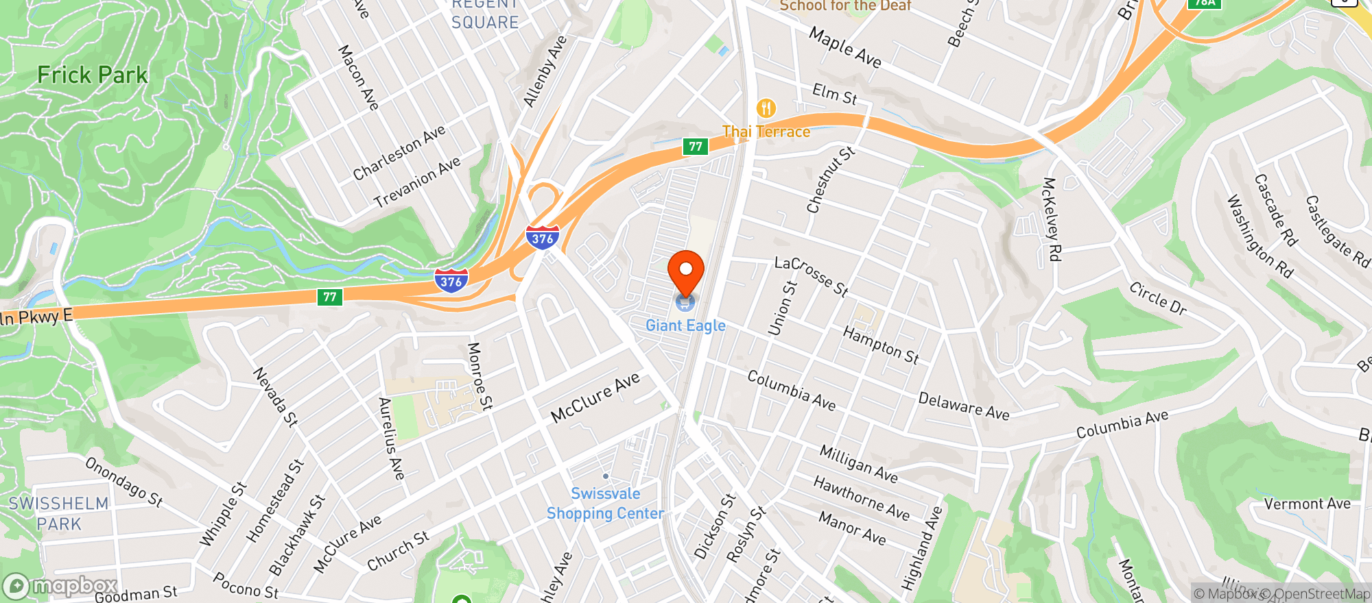 Map showing GIANT EAGLE