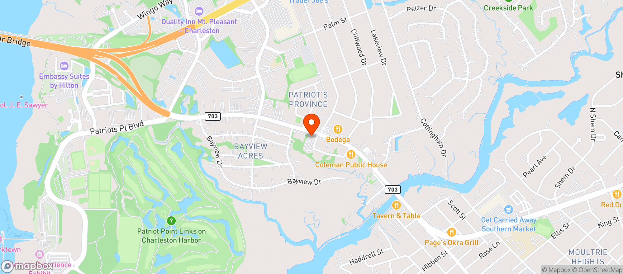 Map showing Kickin Chicken