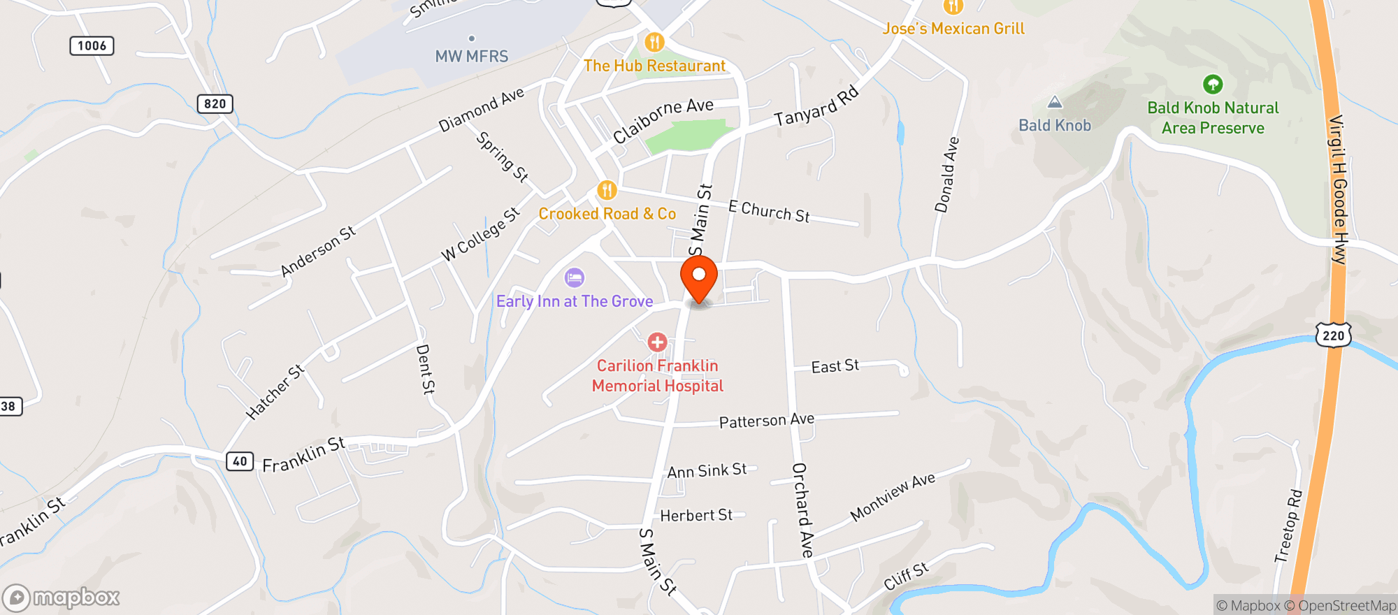 Map showing Olde Towne