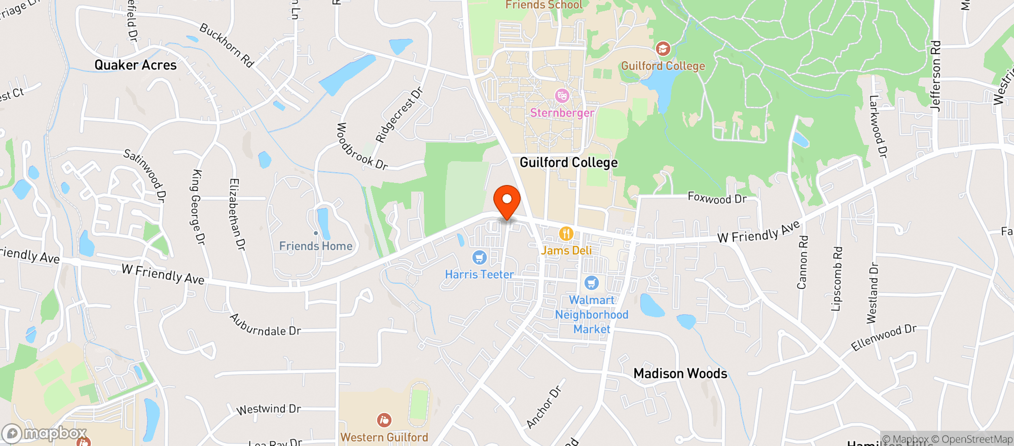 Map showing Harris Teeter
